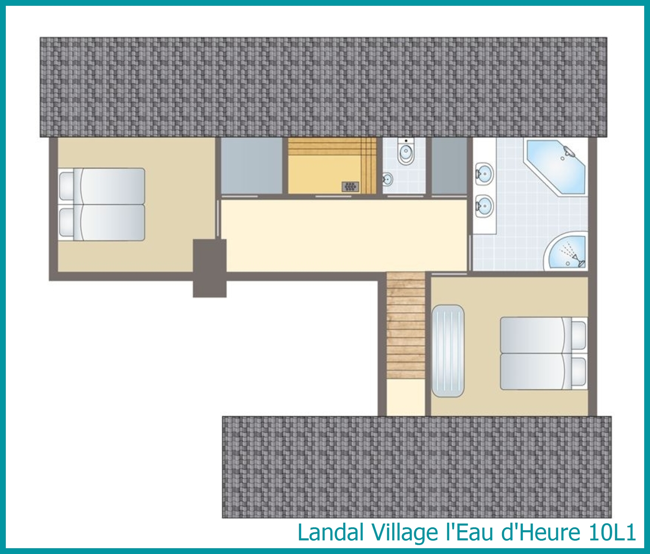 10-person bungalow 10L1 at Village l'Eau d'Heure