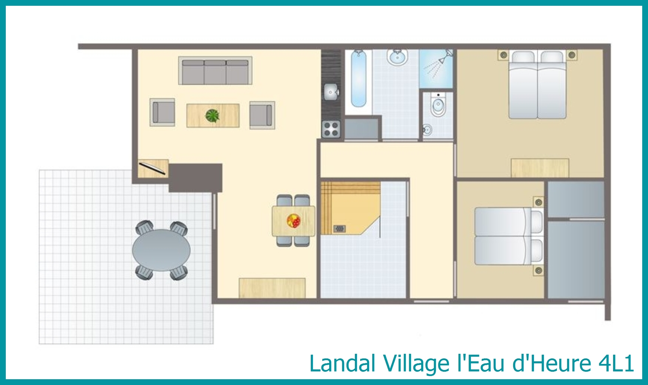 4-person bungalow 4L1 at Village l'Eau d'Heure