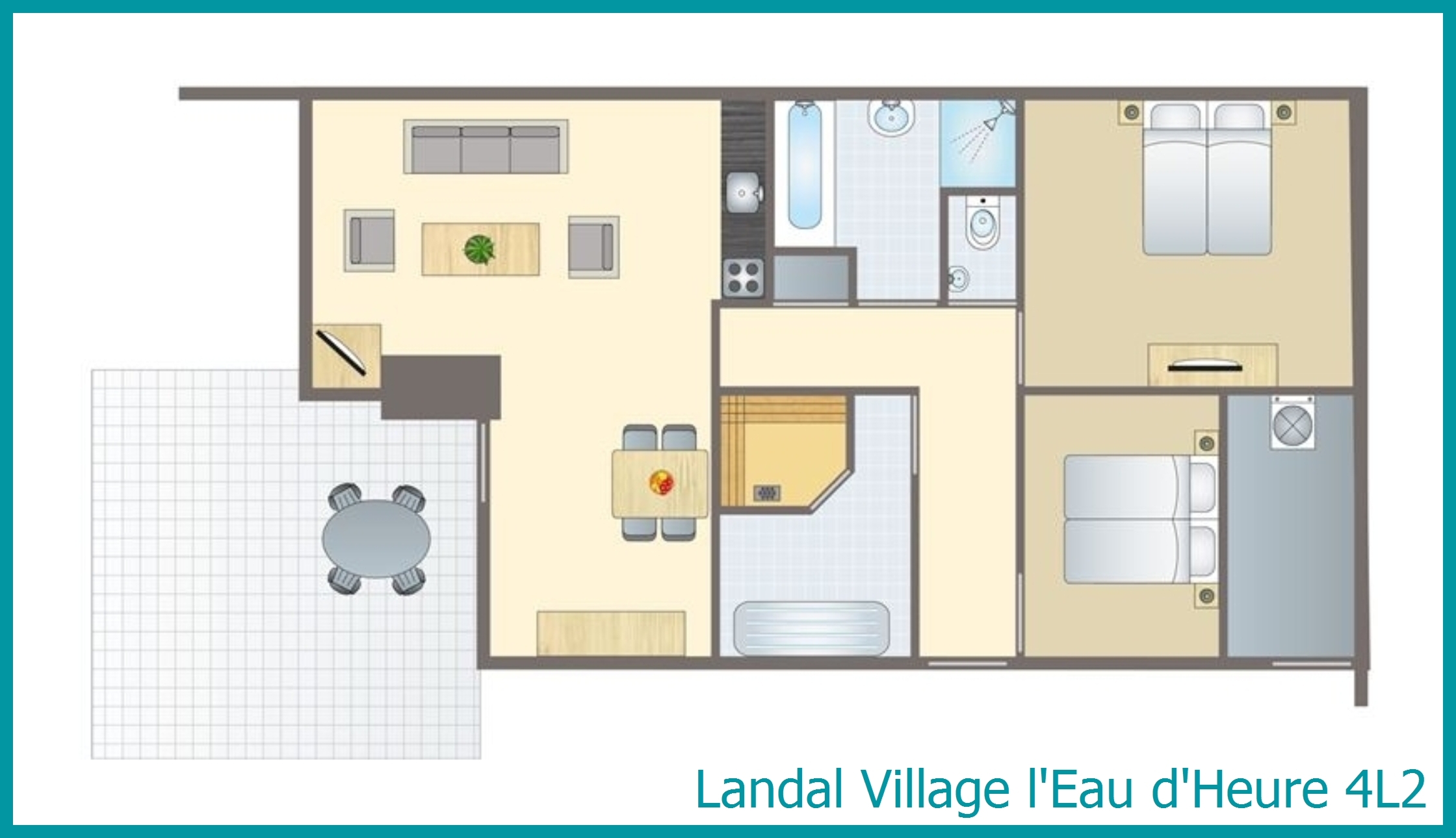 4-person bungalow 4L2 at Village l'Eau d'Heure