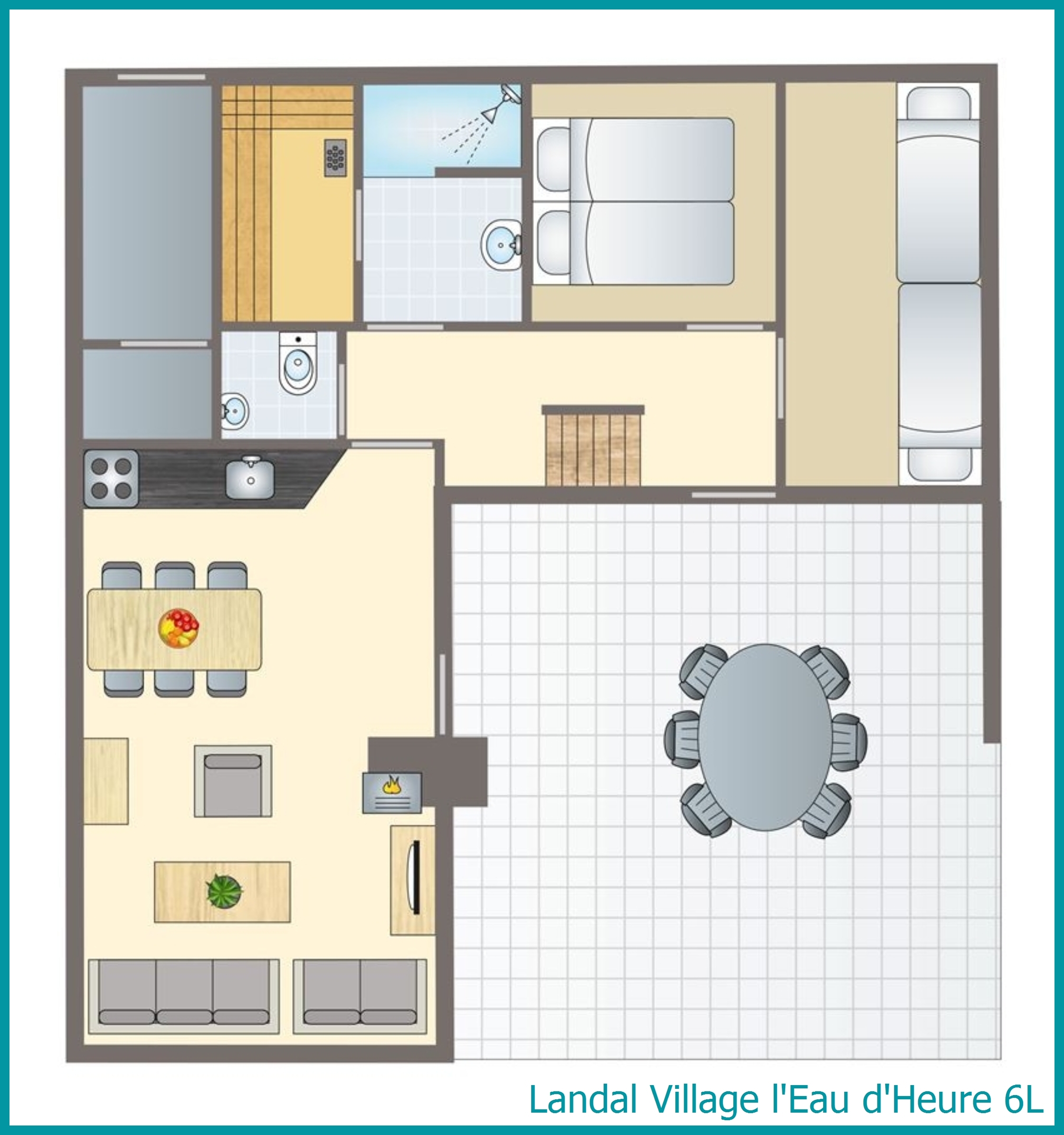 6-person bungalow 6L at Village l'Eau d'Heure