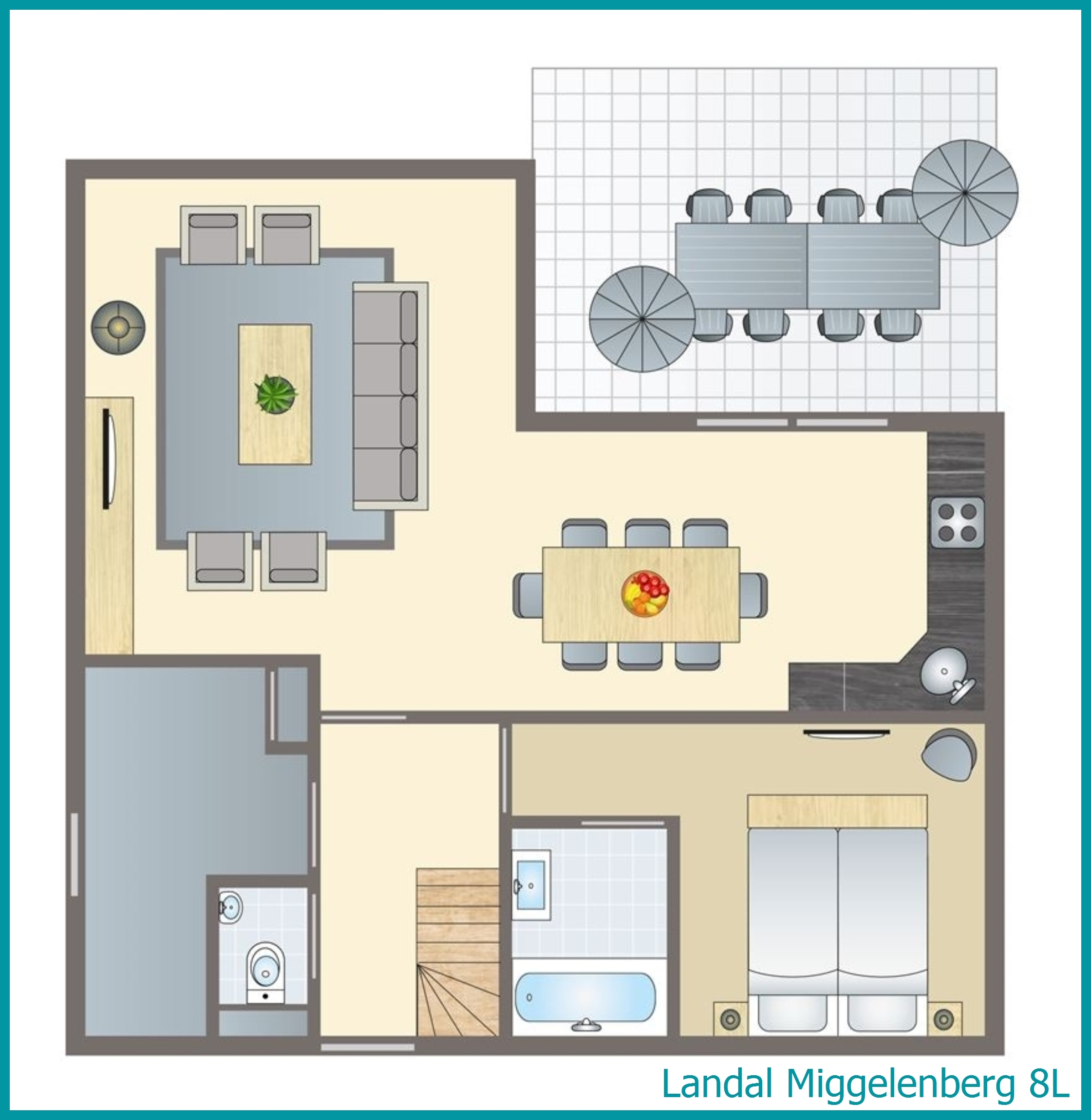 8-person bungalow 8L at Miggelenberg