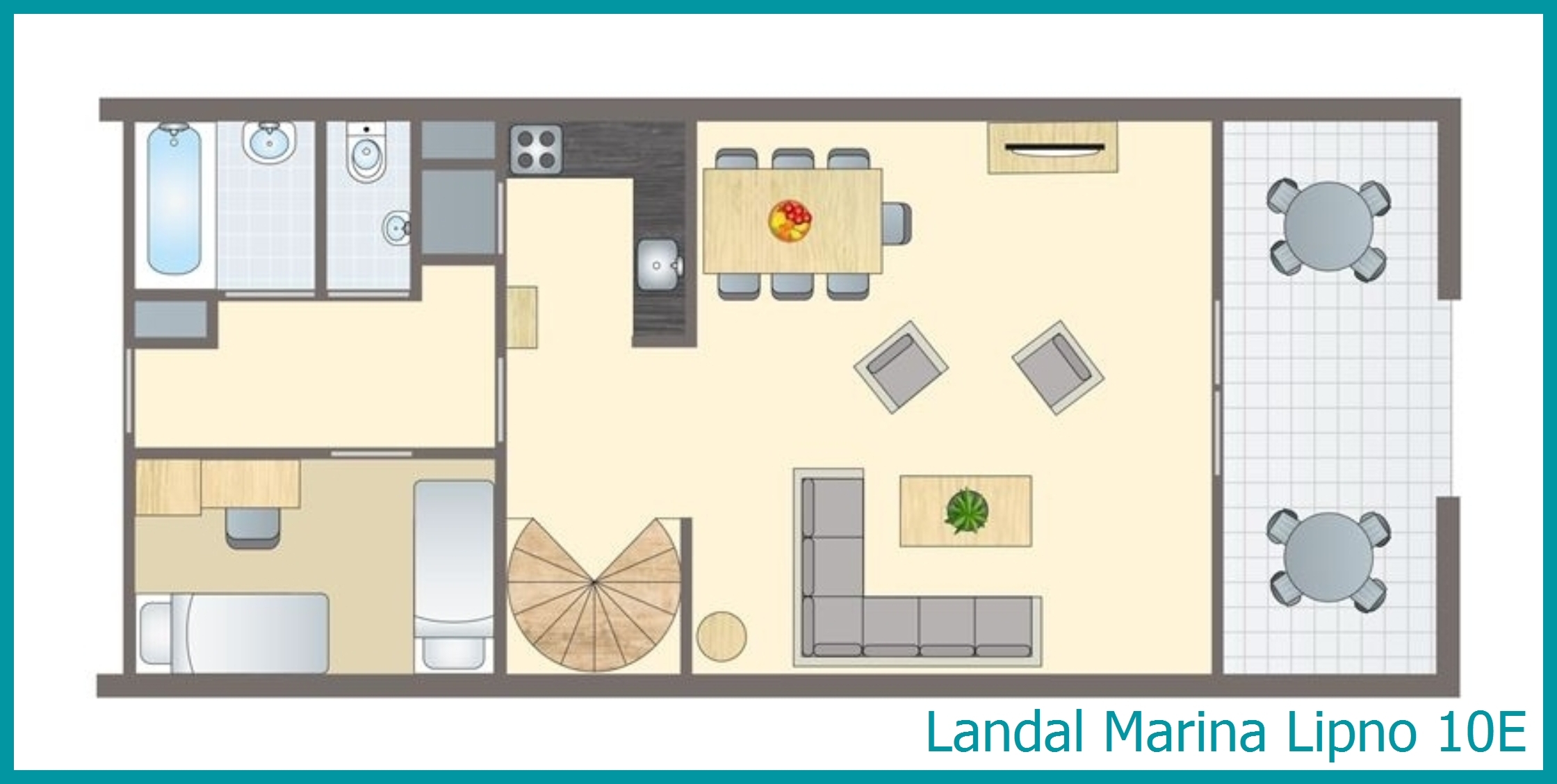 10-person apartment 10E at Marina Lipno