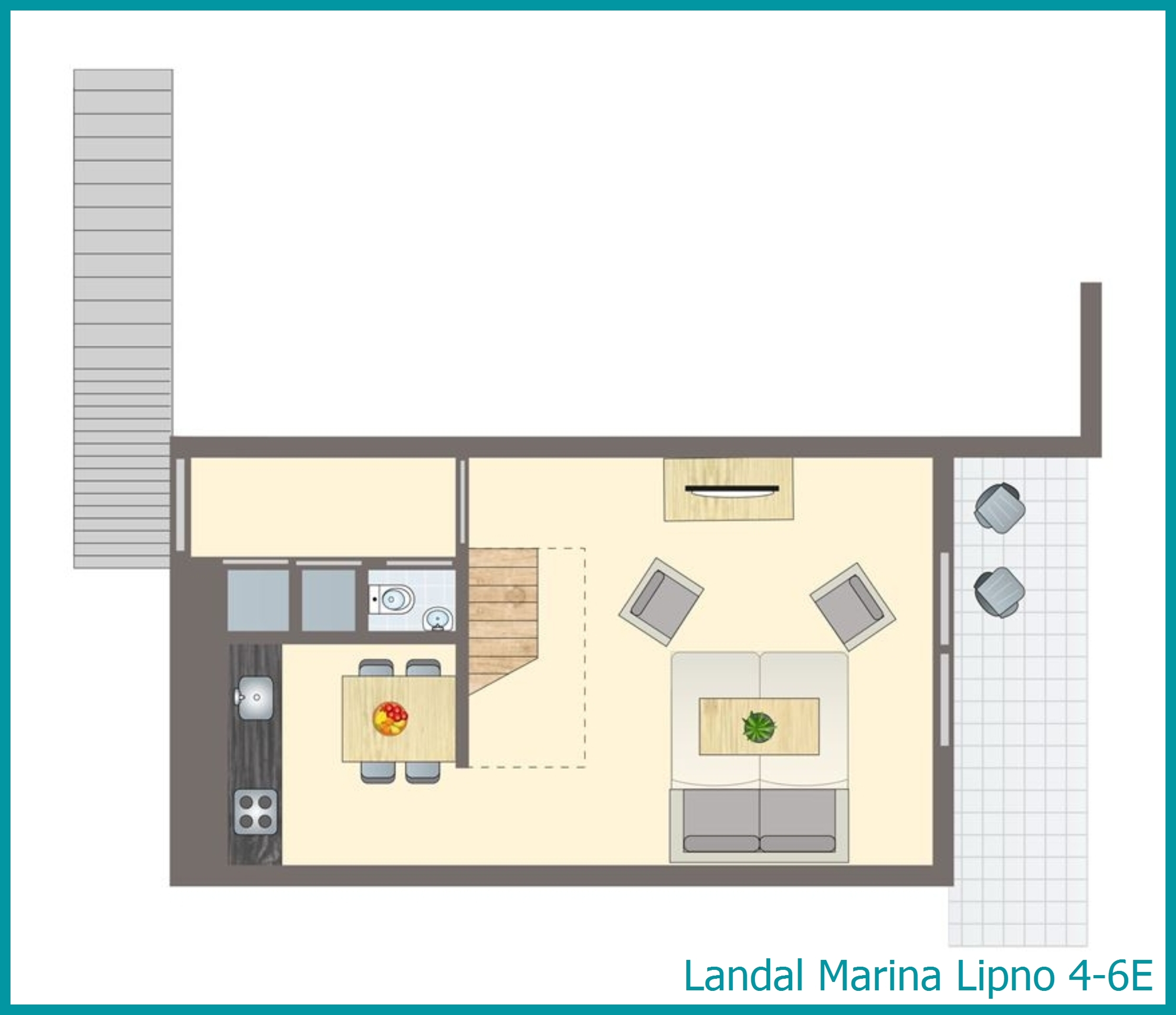 4-6-person apartment 4-6E at Marina Lipno