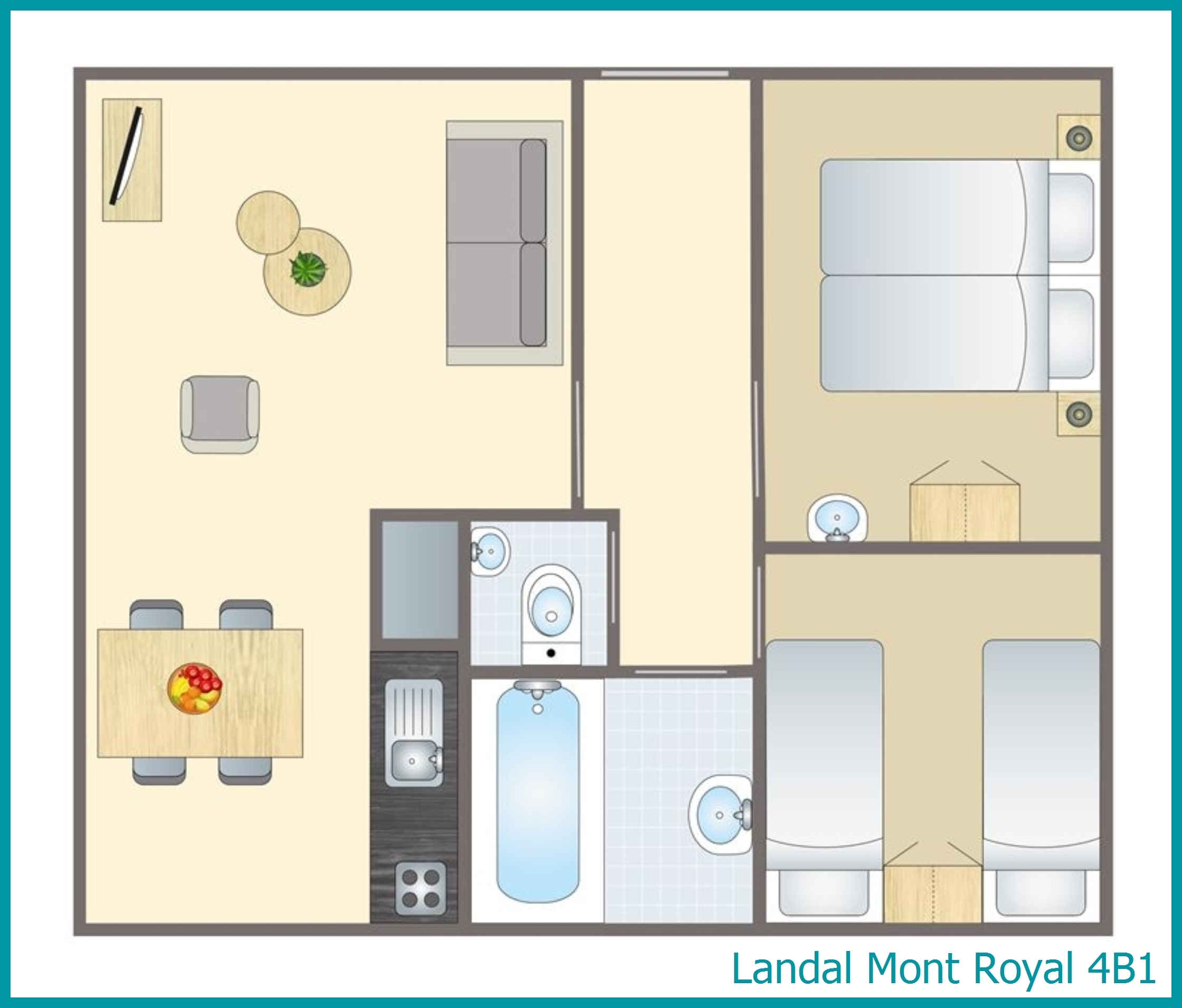 4-person bungalow 4B1 at Mont Royal