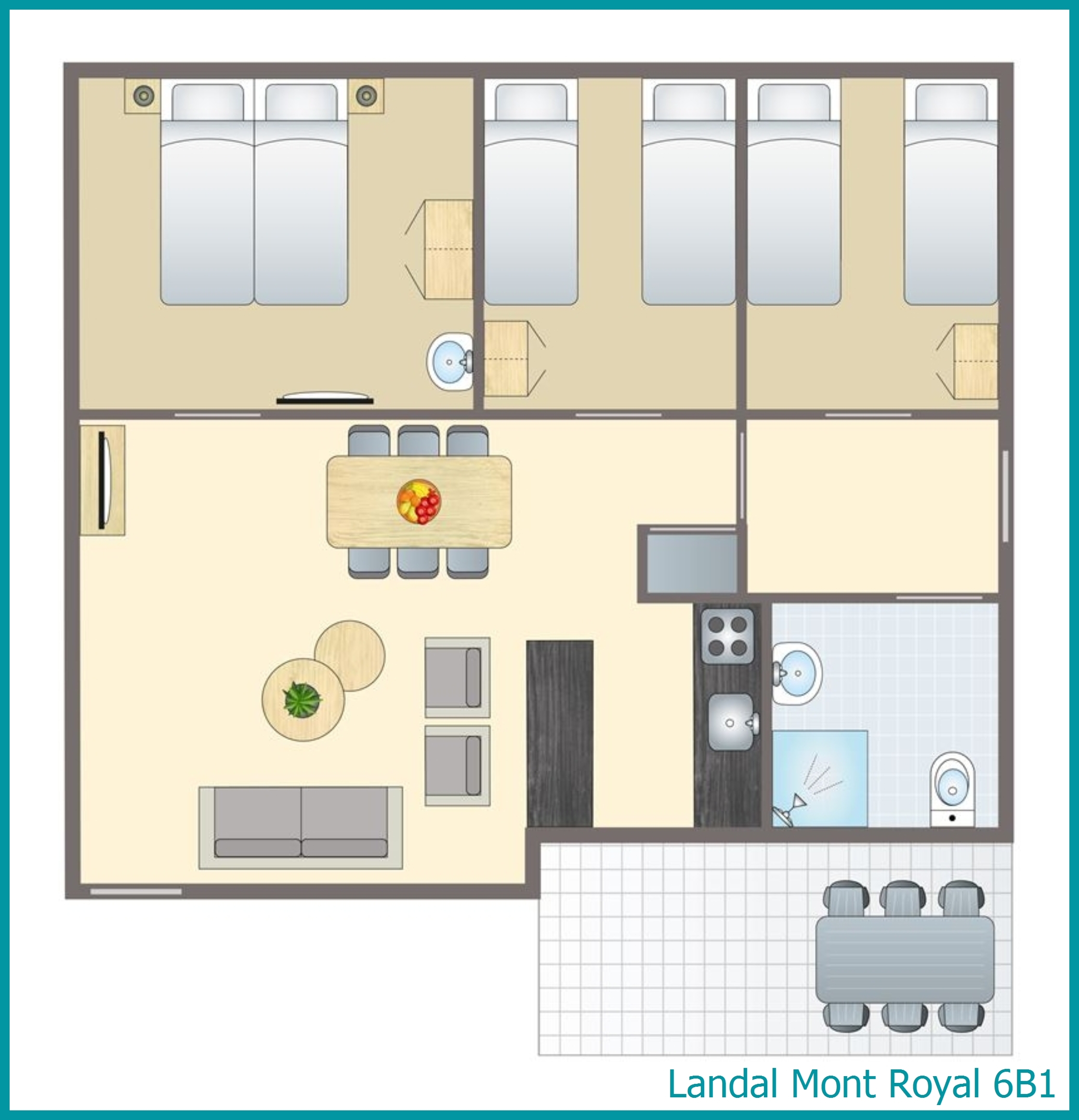 6-person bungalow 6B1 at Mont Royal