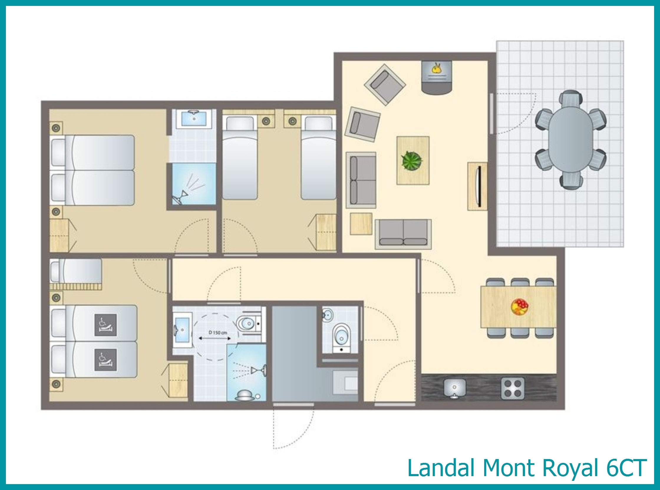 6-person bungalow 6CT at Mont Royal