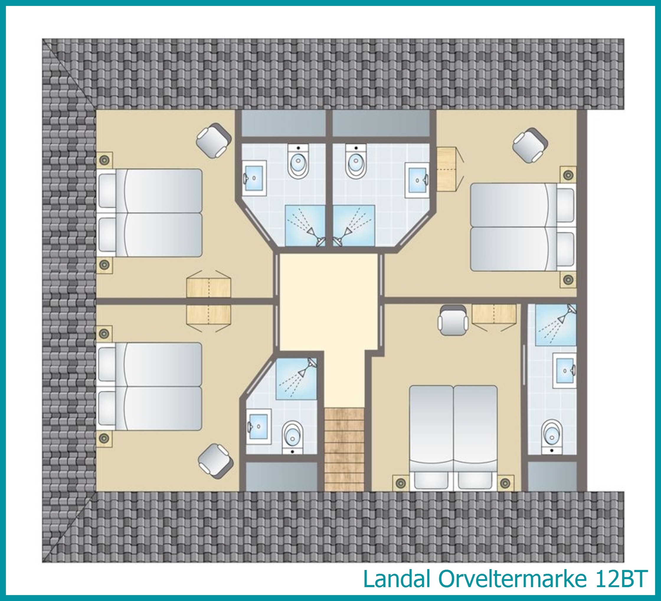 12-person bungalow 12BT at Orveltermarke