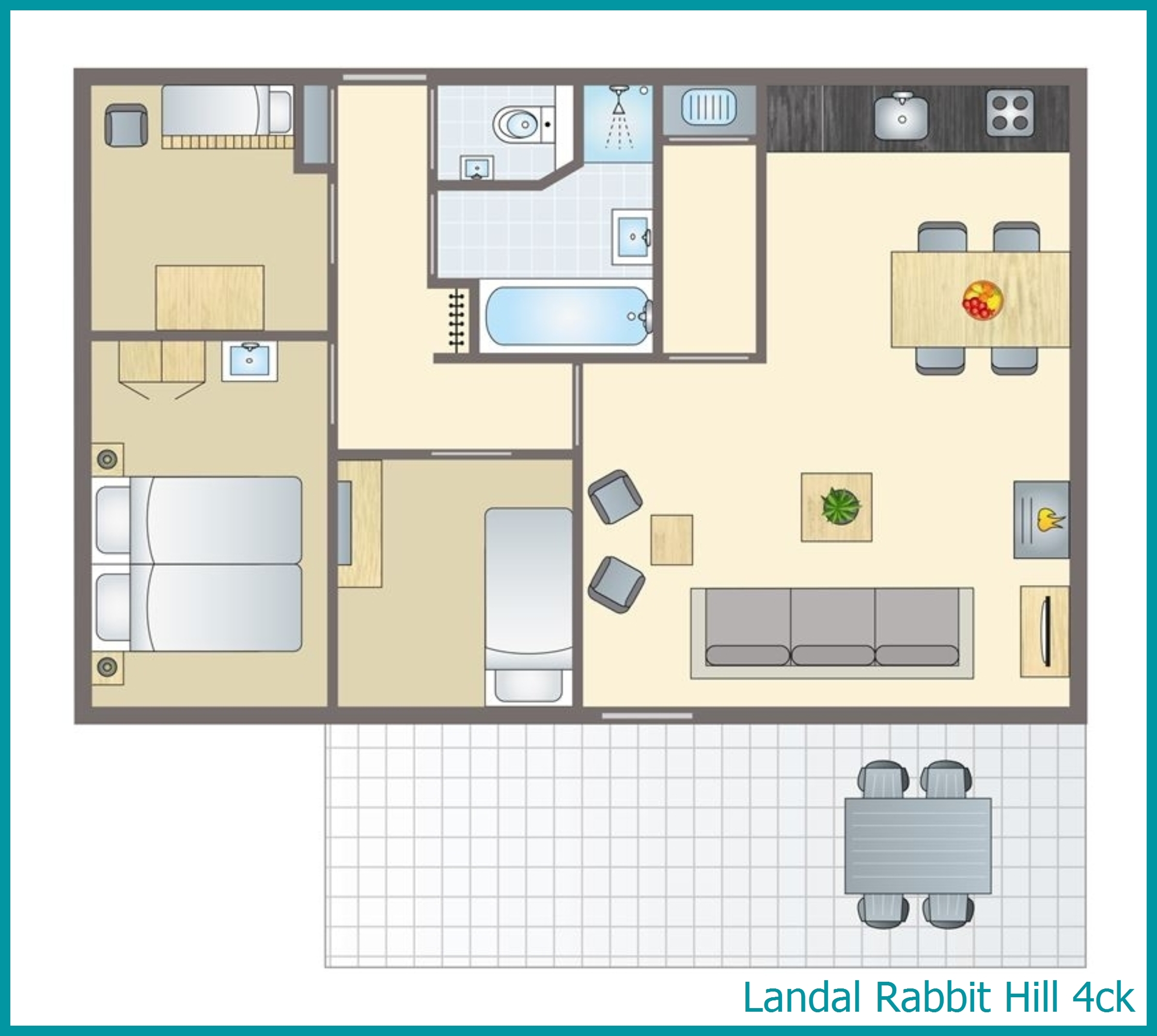 4-person children's bungalow 4ck at Rabbit Hill