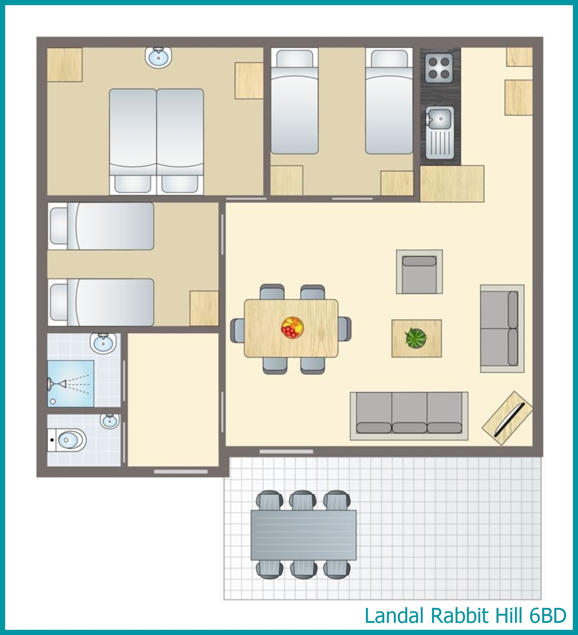 6-person dog bungalow 6BD at Rabbit Hill