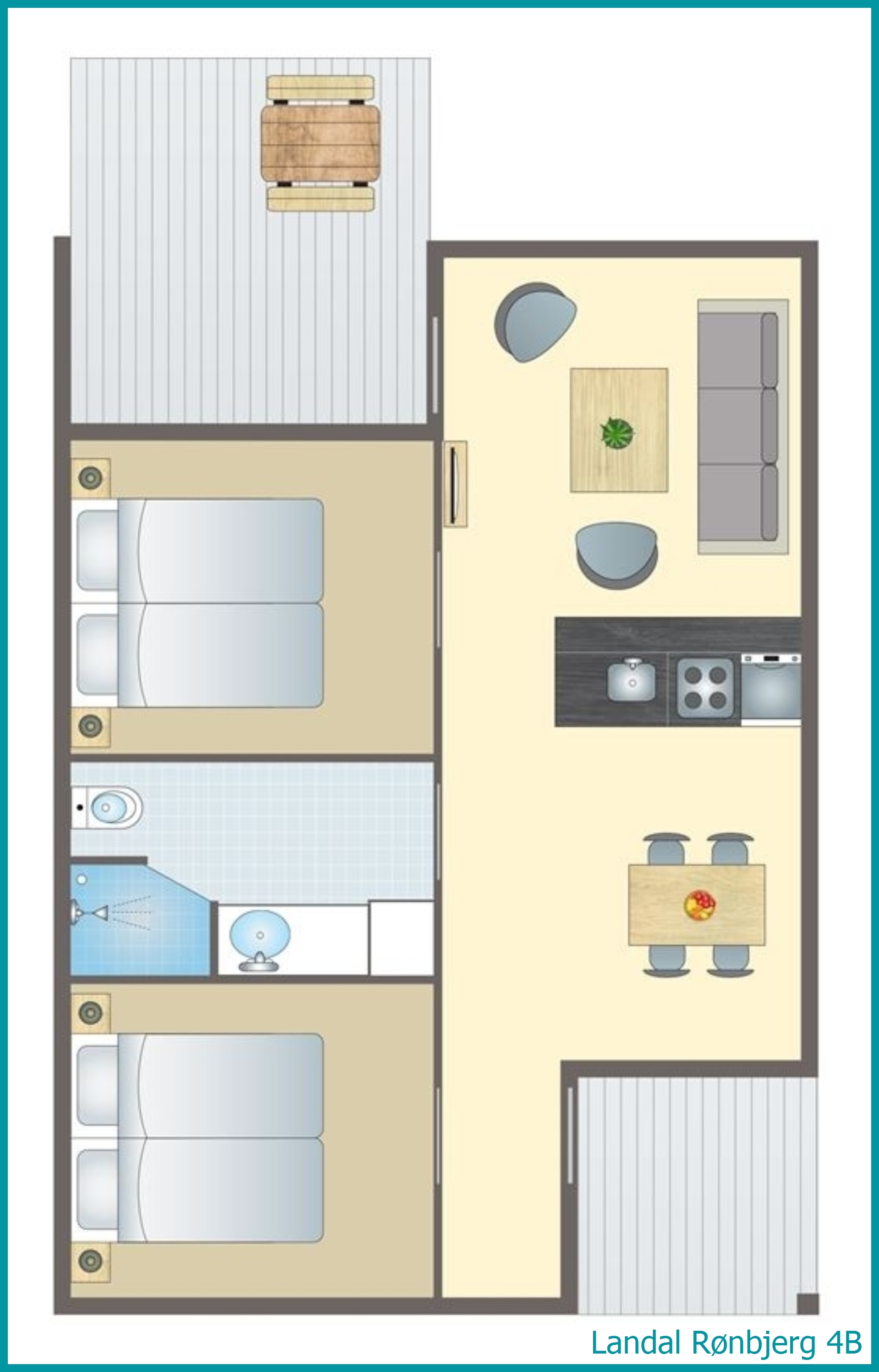 4-person bungalow 4B at Rønbjerg