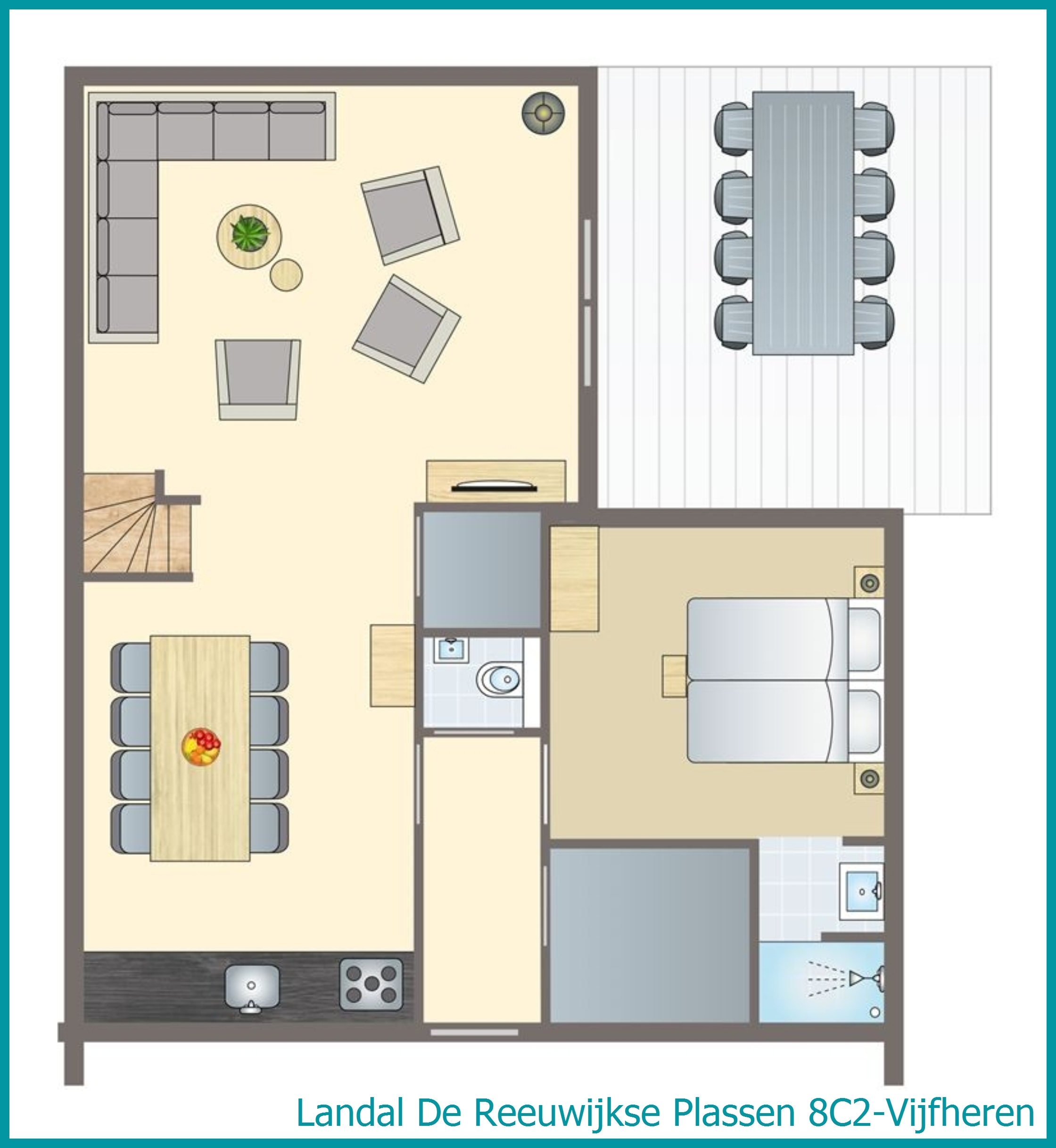 8-person water residence 8C2-Vijfheren at De Reeuwijkse Plassen