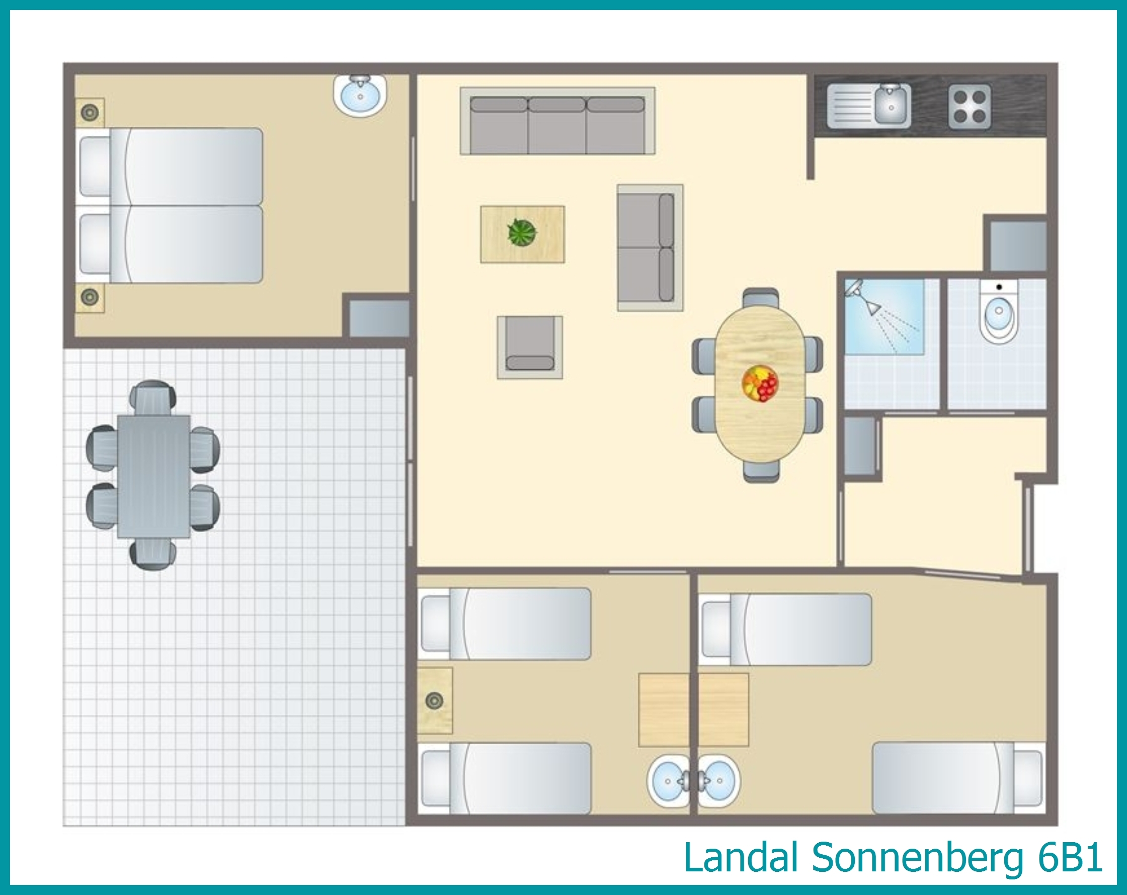 6-person bungalow 6B1 at Sonnenberg