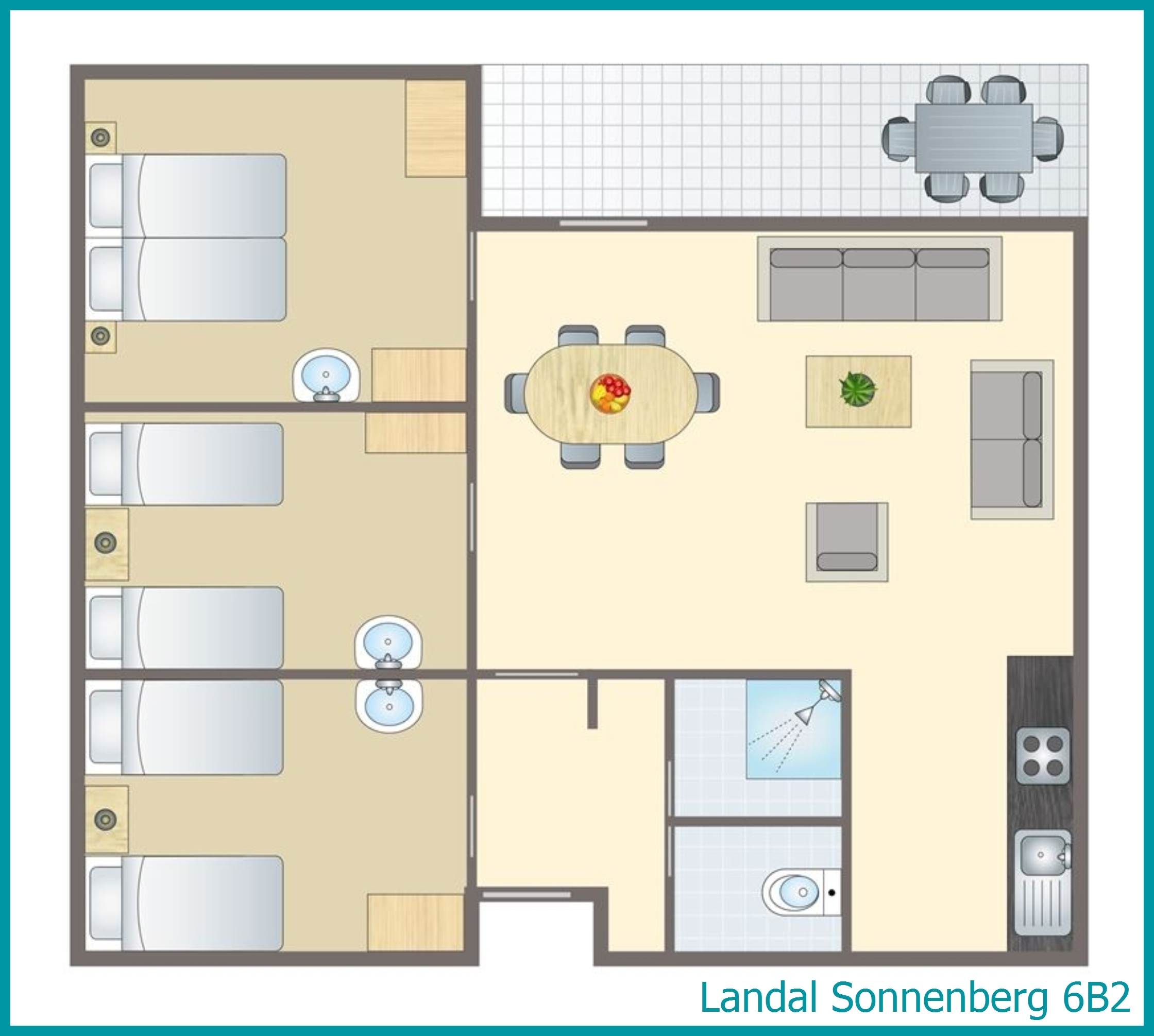 6-person bungalow 6B2 at Sonnenberg