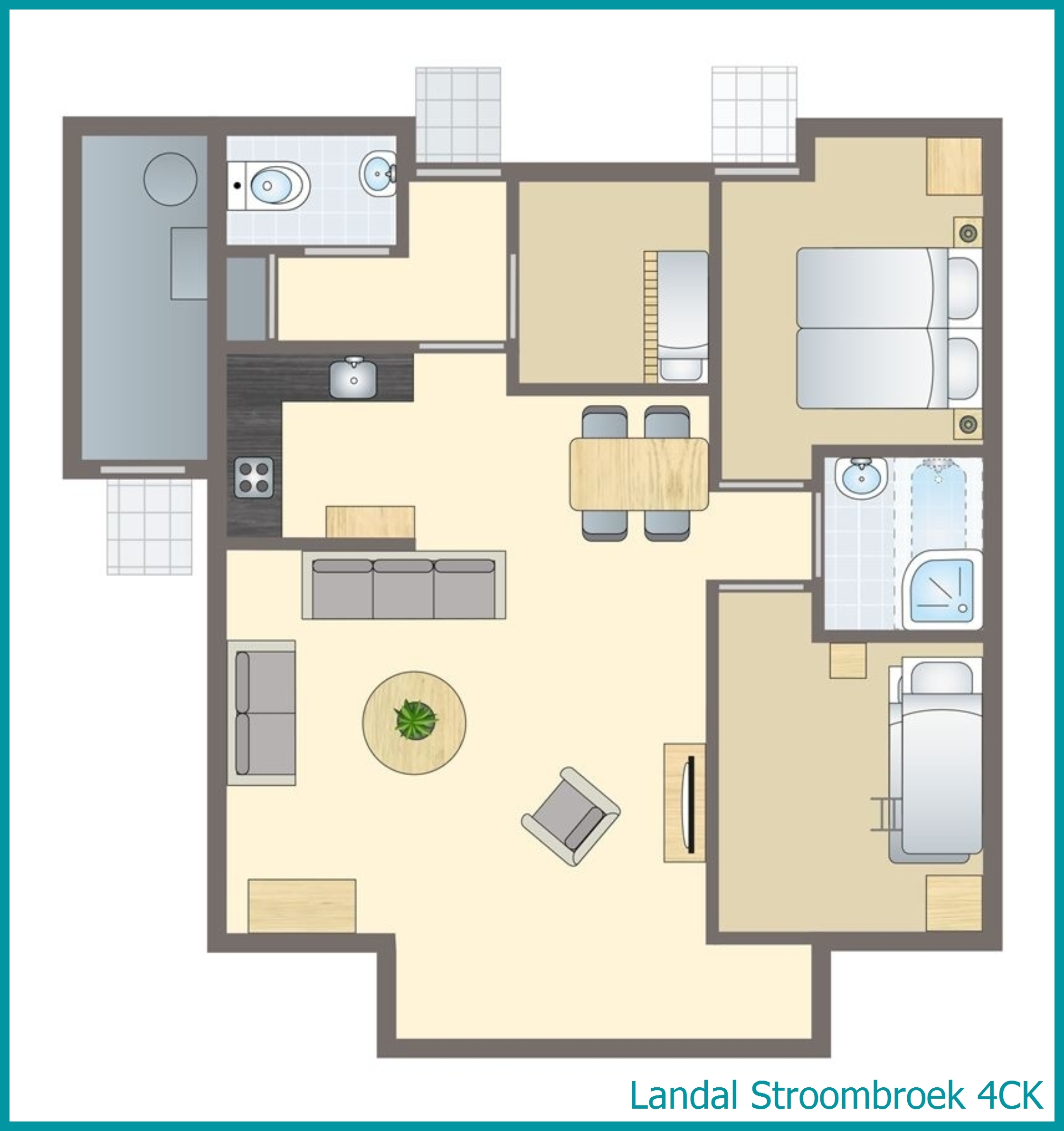 4-person children's bungalow 4CK at Stroombroek