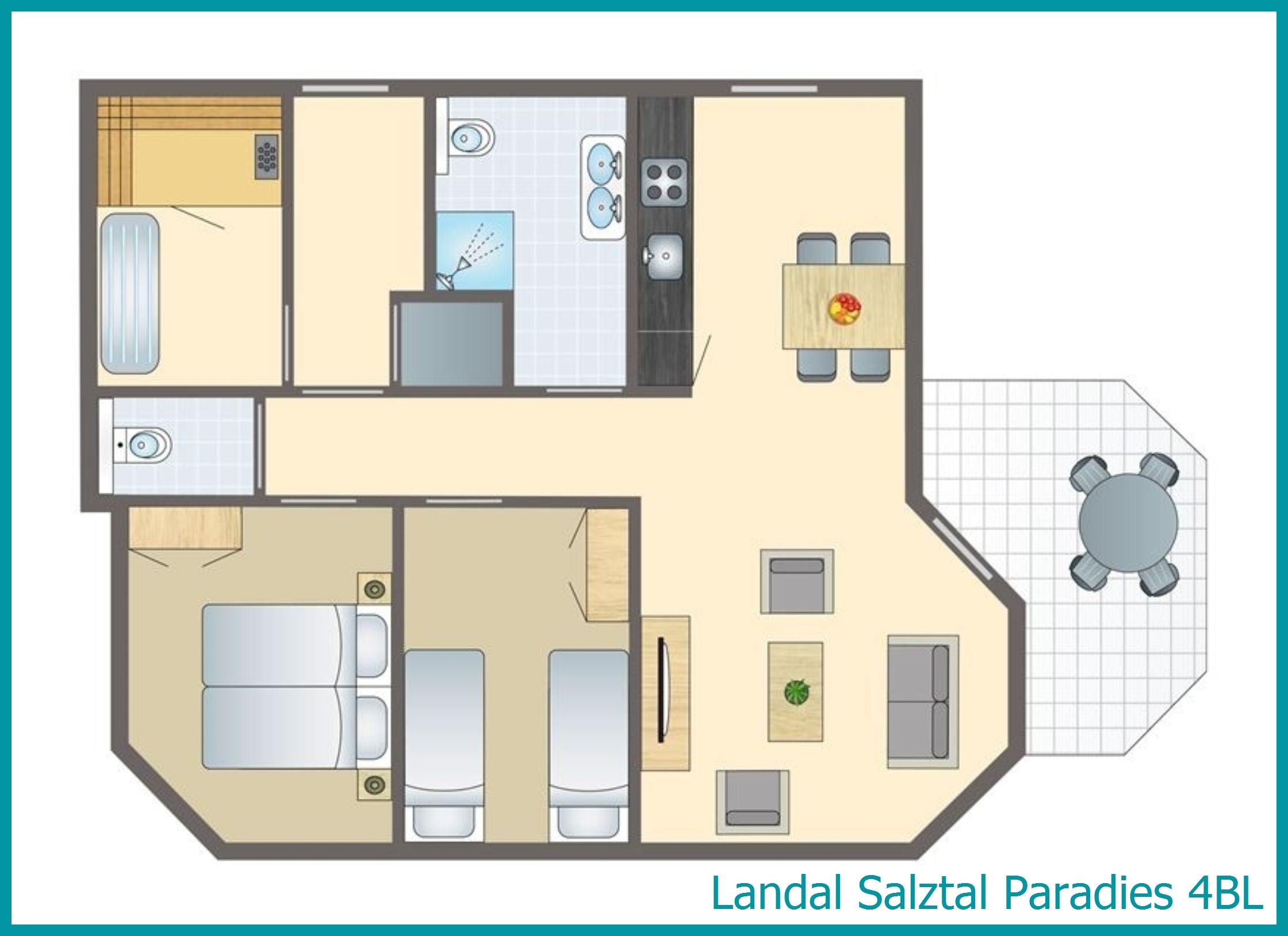 4-person apartment 4BL at Salztal Paradies