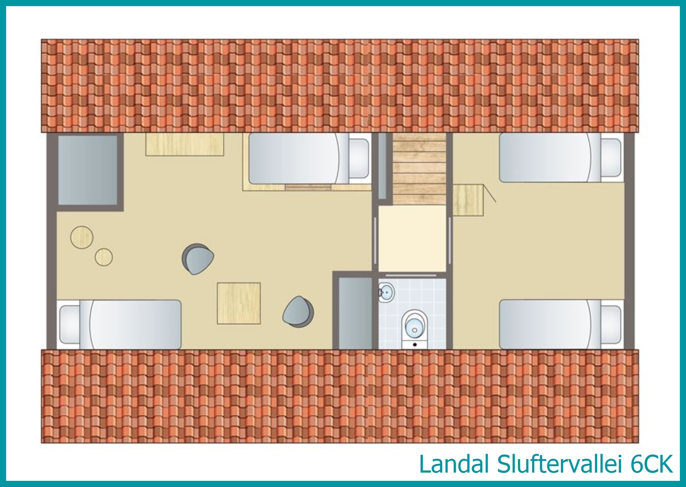 6-person children's bungalow 6CK at Sluftervallei