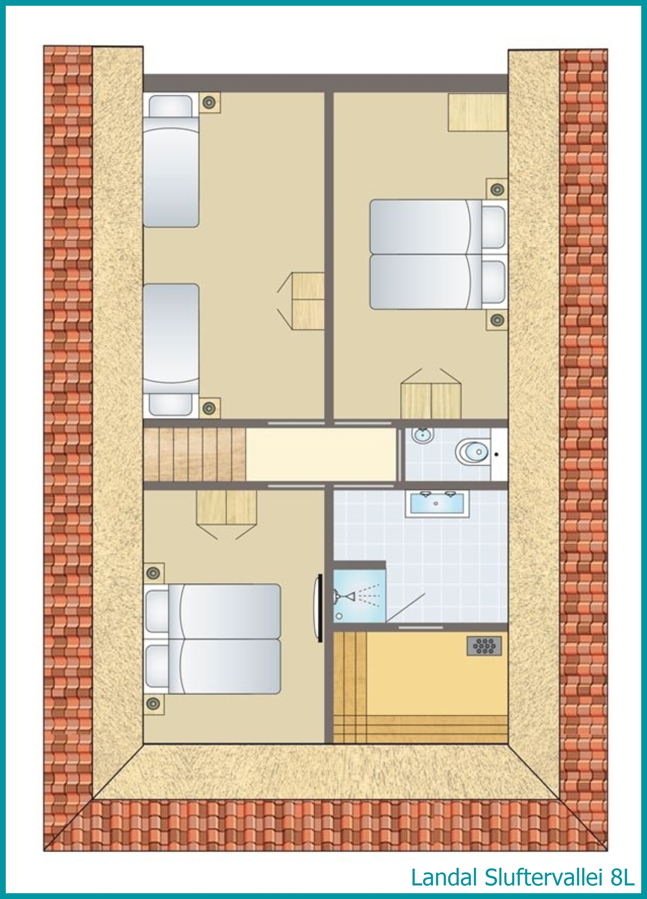 8-person bungalow 8L at Sluftervallei