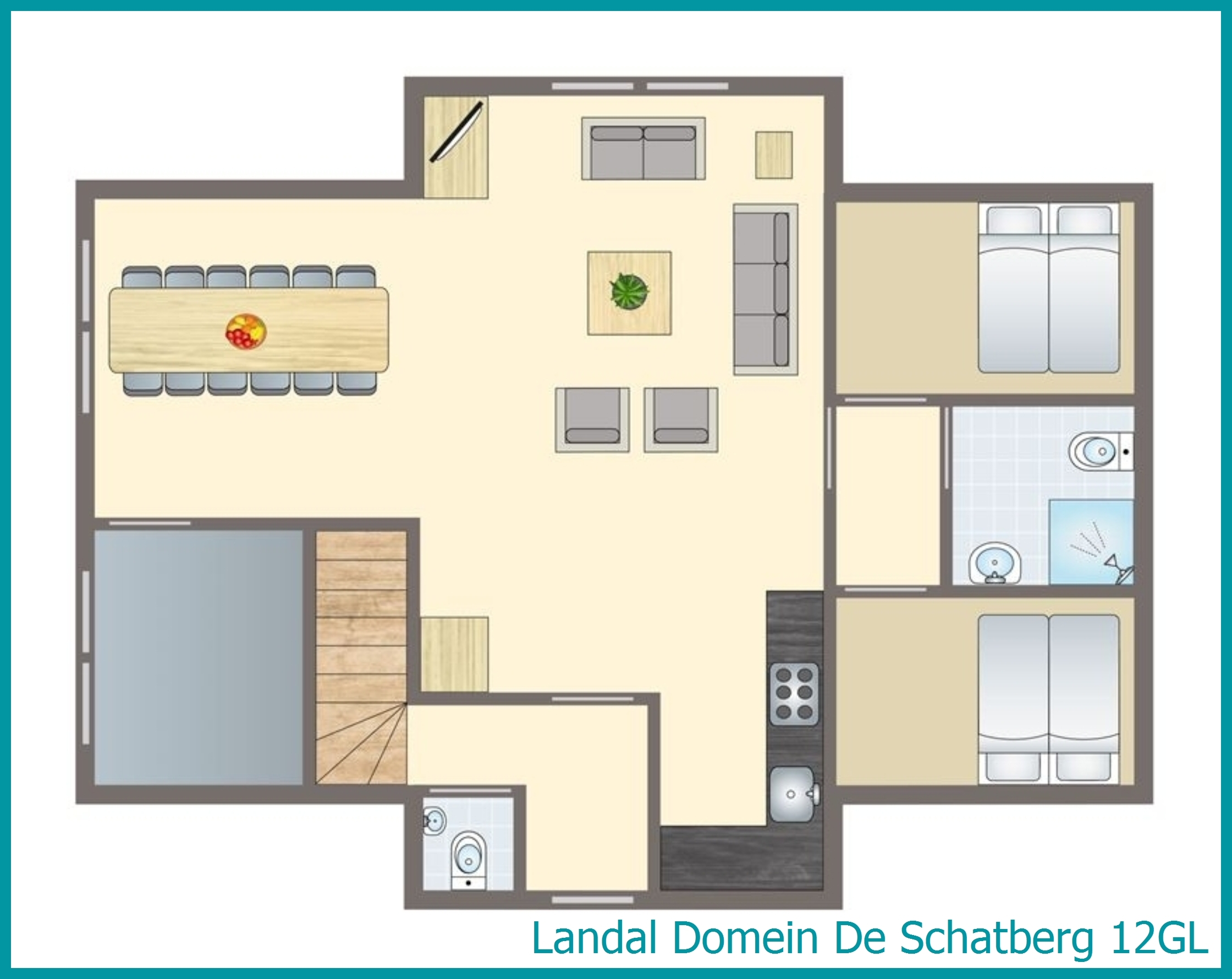 12-person bungalow 12GL at Domein De Schatberg