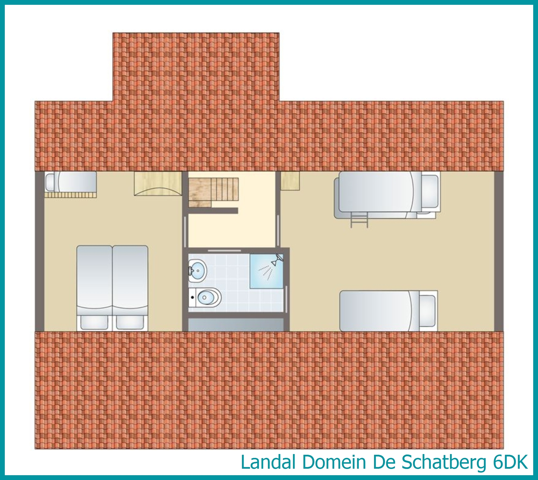 6-person children's bungalow 6DK at Domein De Schatberg