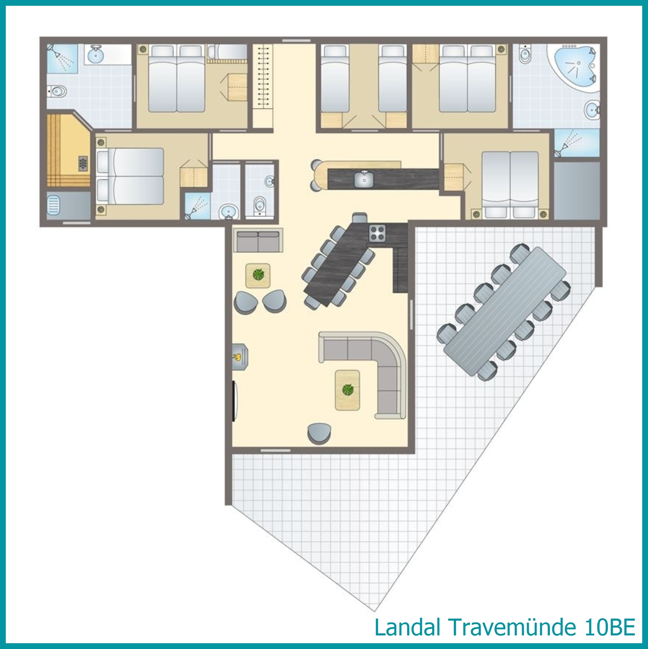 10-person bungalow 10BE at Travemünde