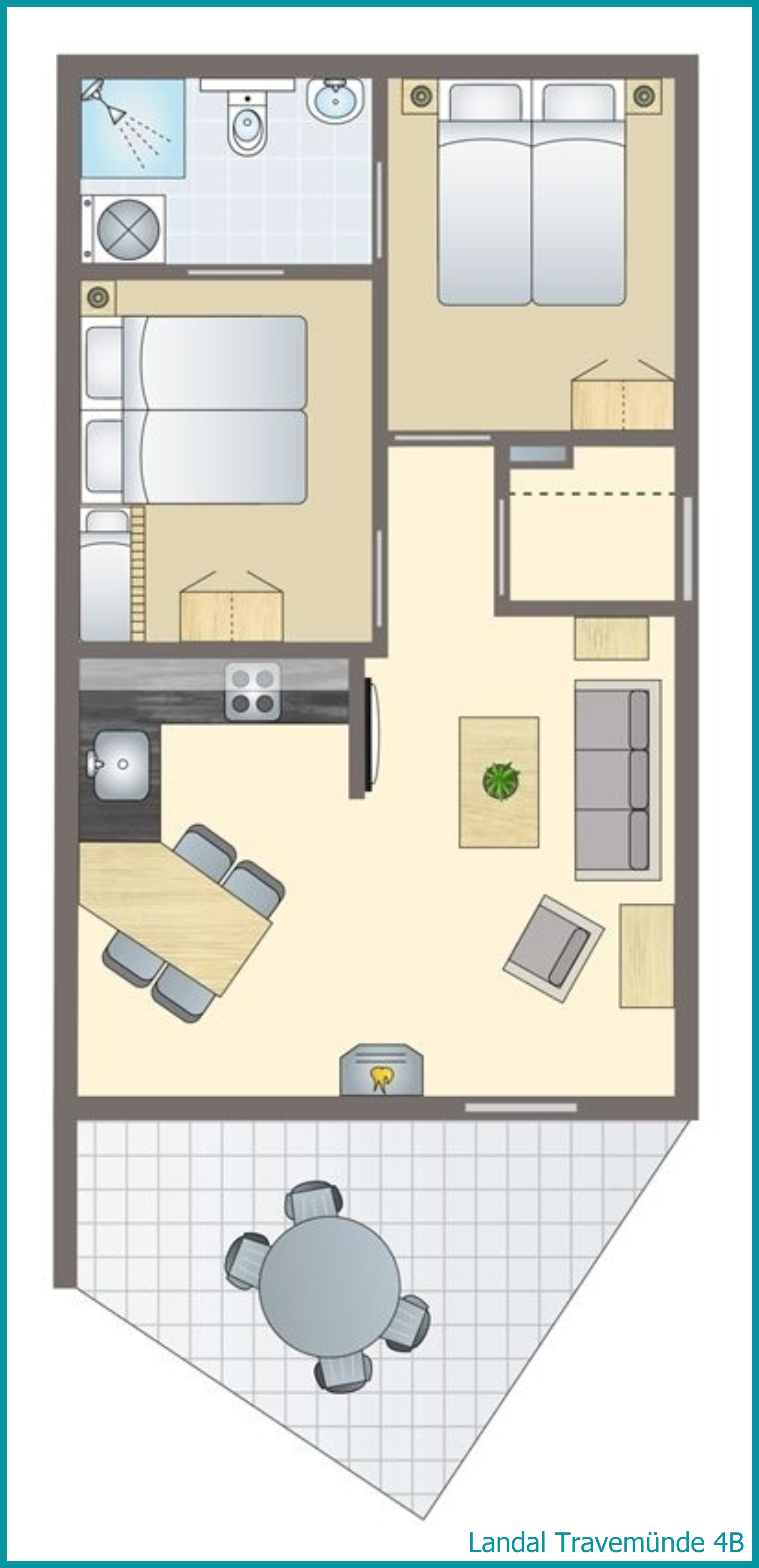 4-person bungalow 4B at Travemünde