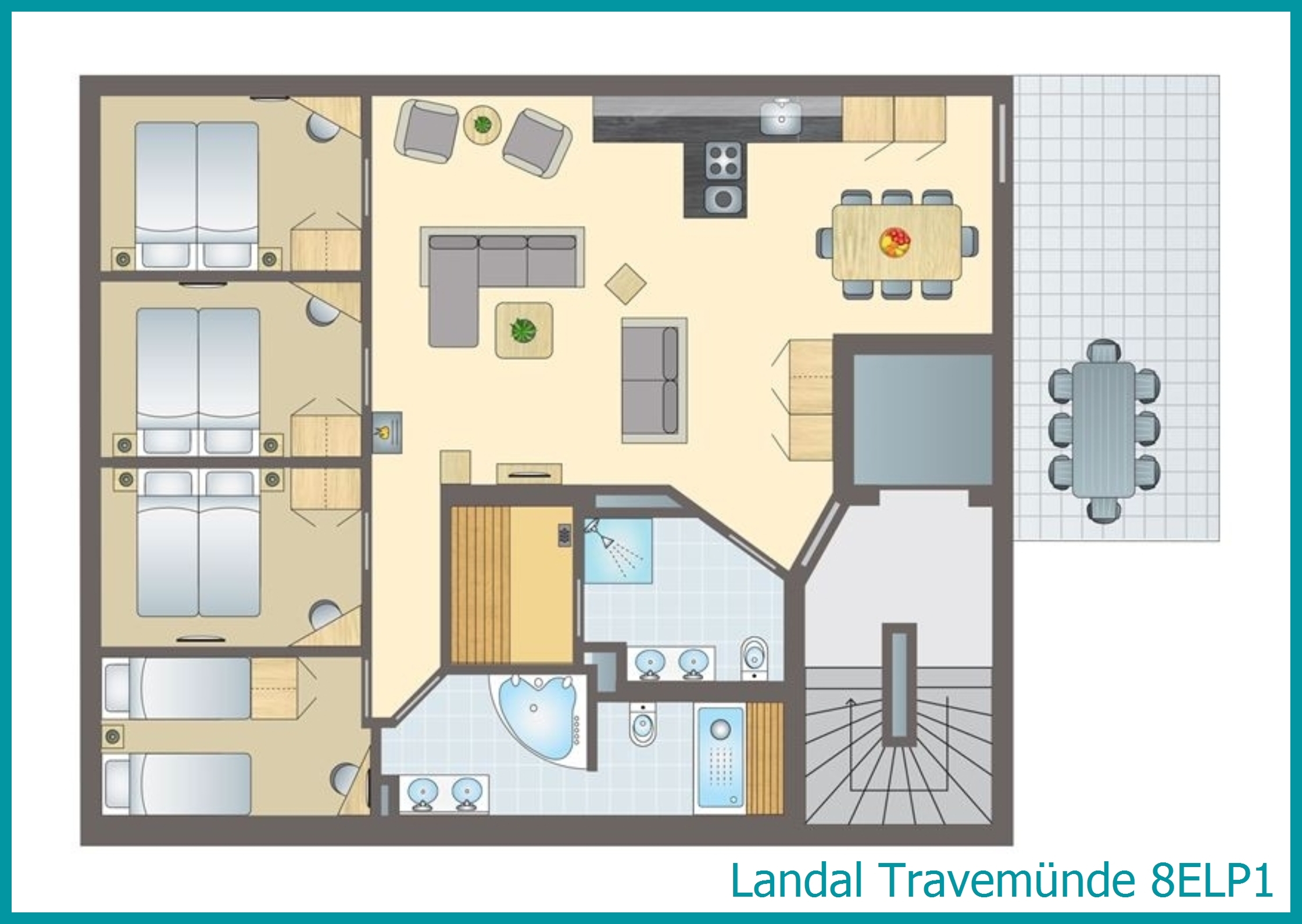8-person penthouse 8ELP1 at Travemünde