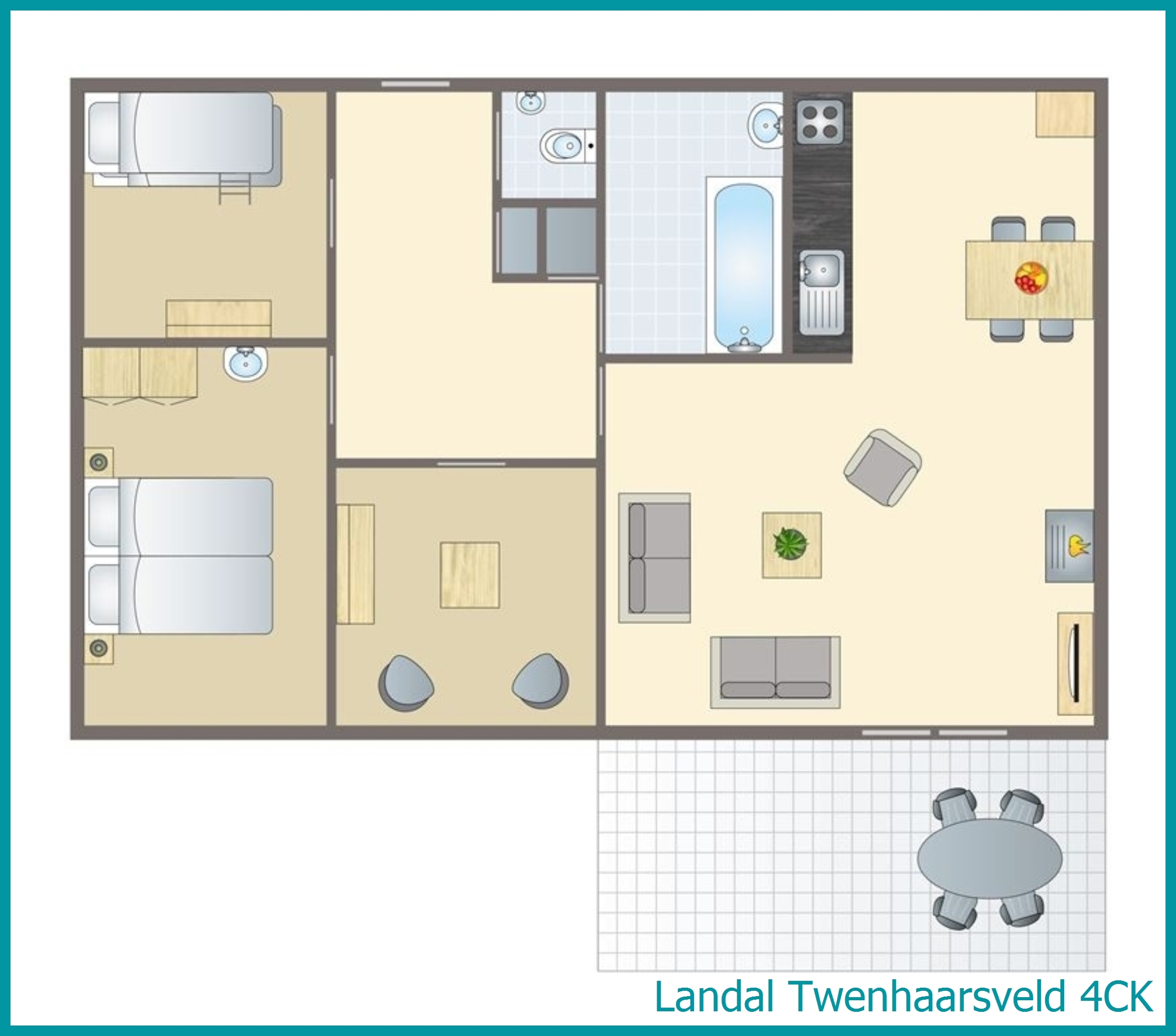 4-person  children's bungalow 4CK at Twenhaarsveld