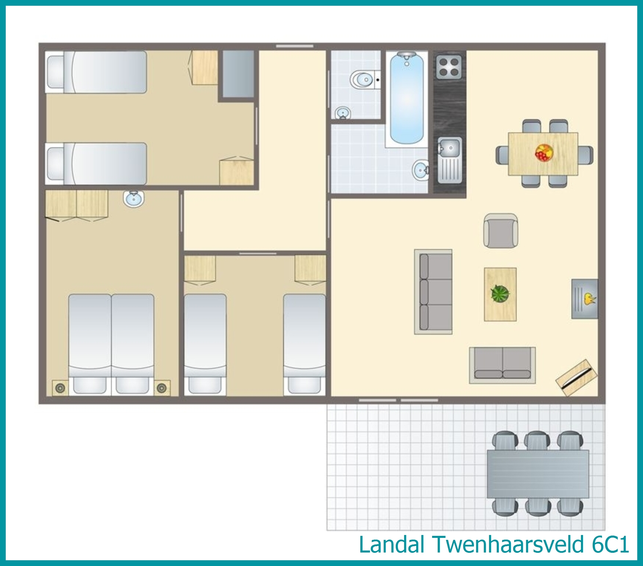 6-person bungalow 6C1 at Twenhaarsveld