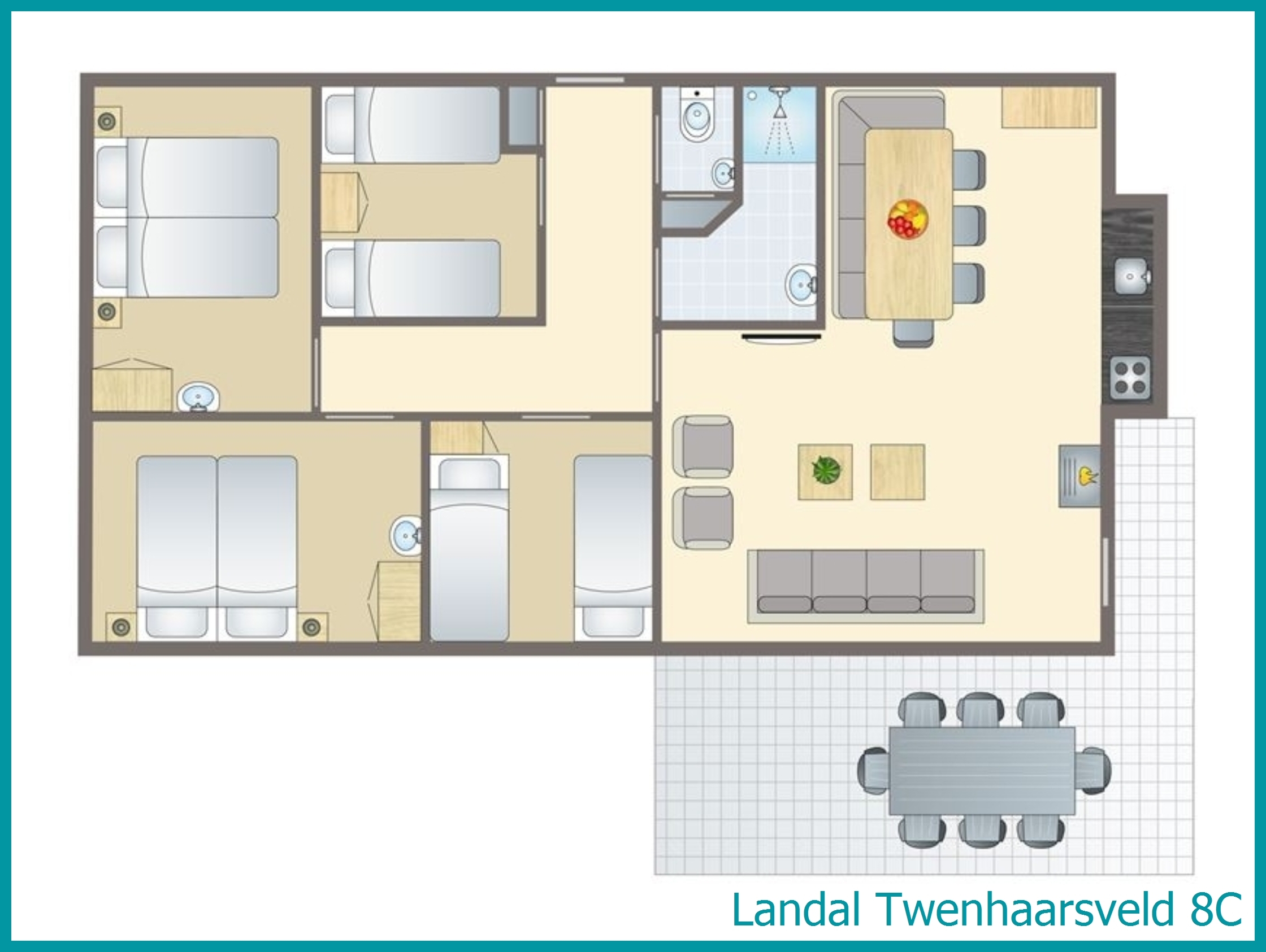 8-person bungalow 8C at Twenhaarsveld