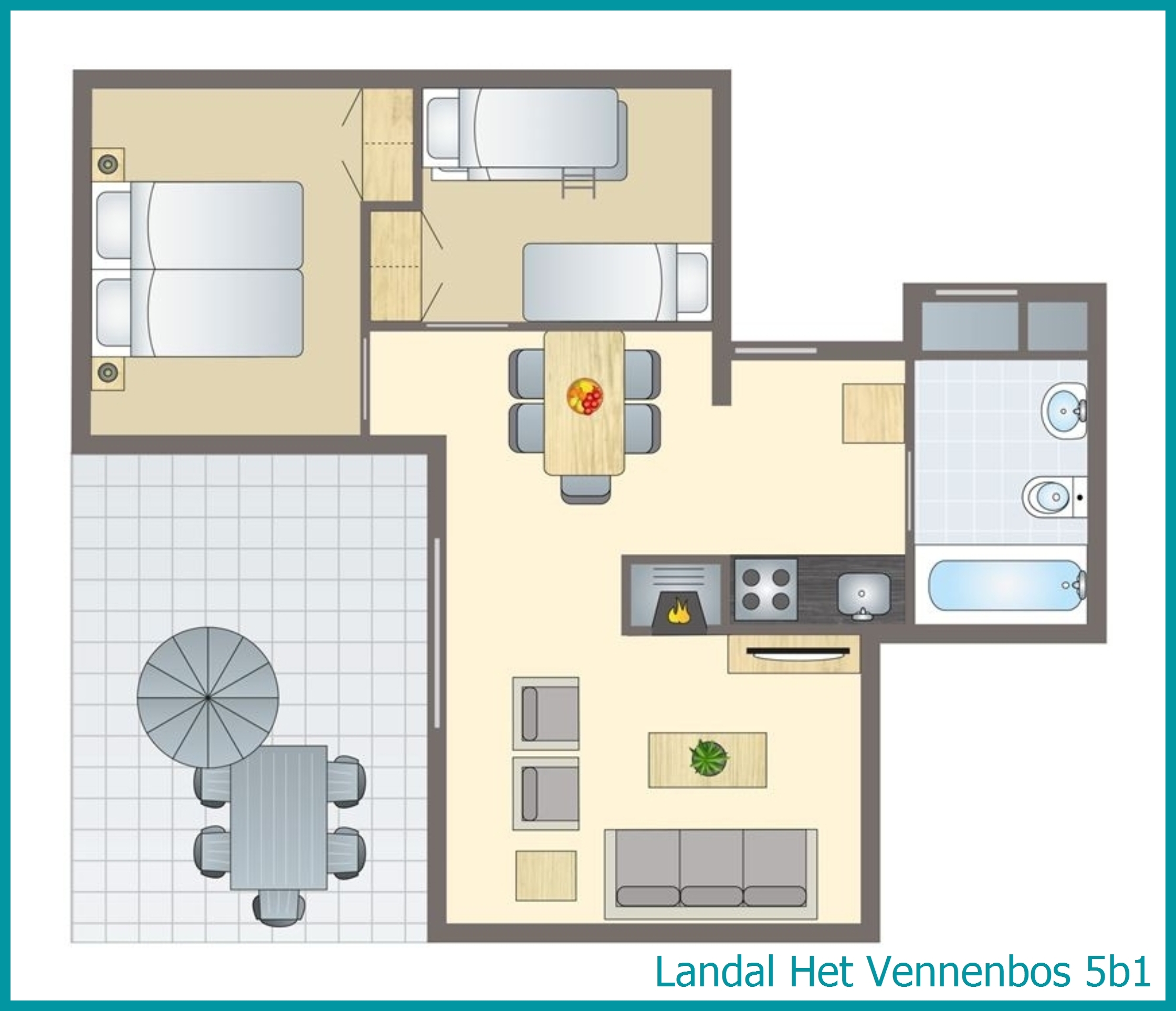 5-person bungalow 5b1 at Het Vennenbos