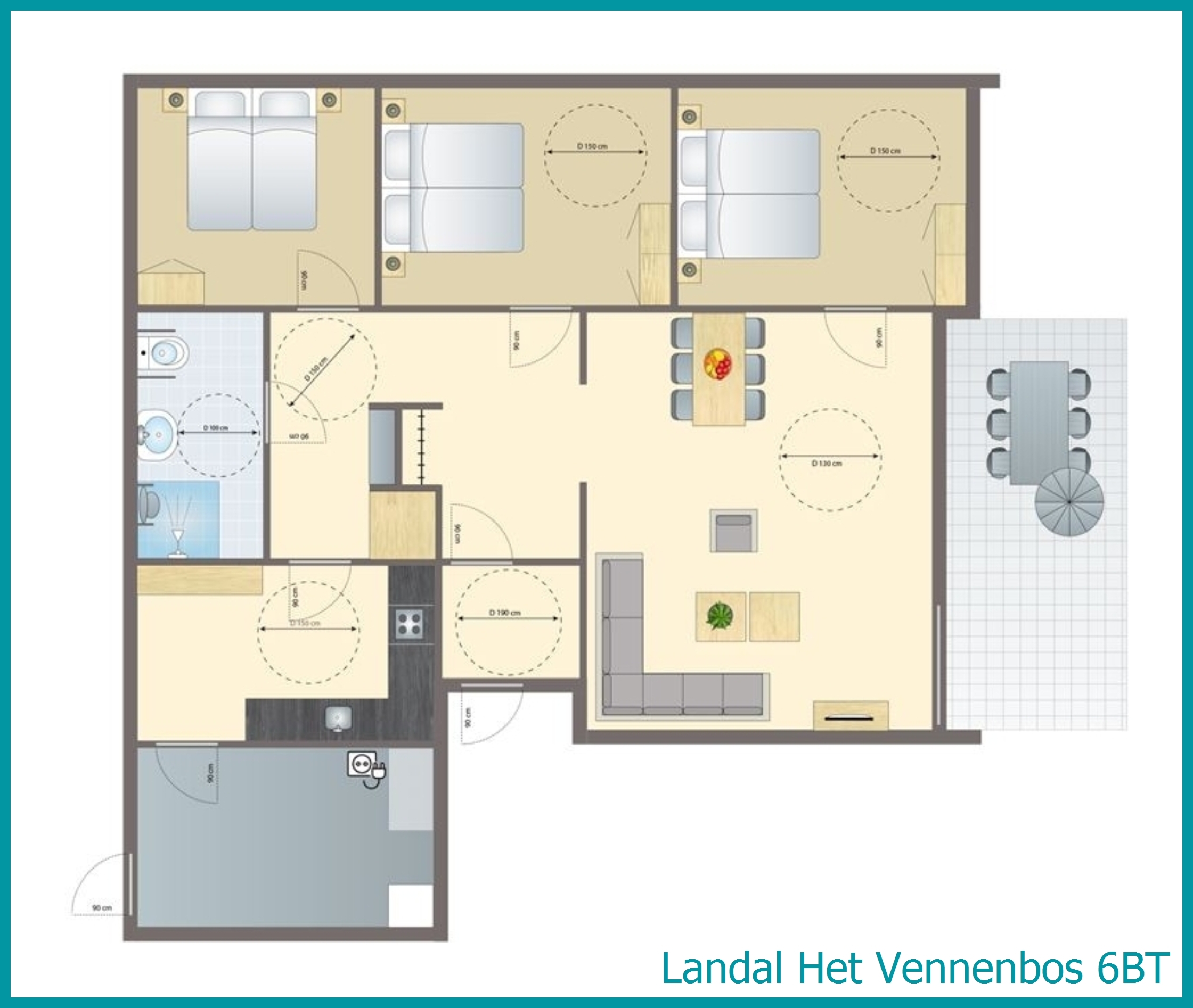 6-person bungalow 6BT at Het Vennenbos