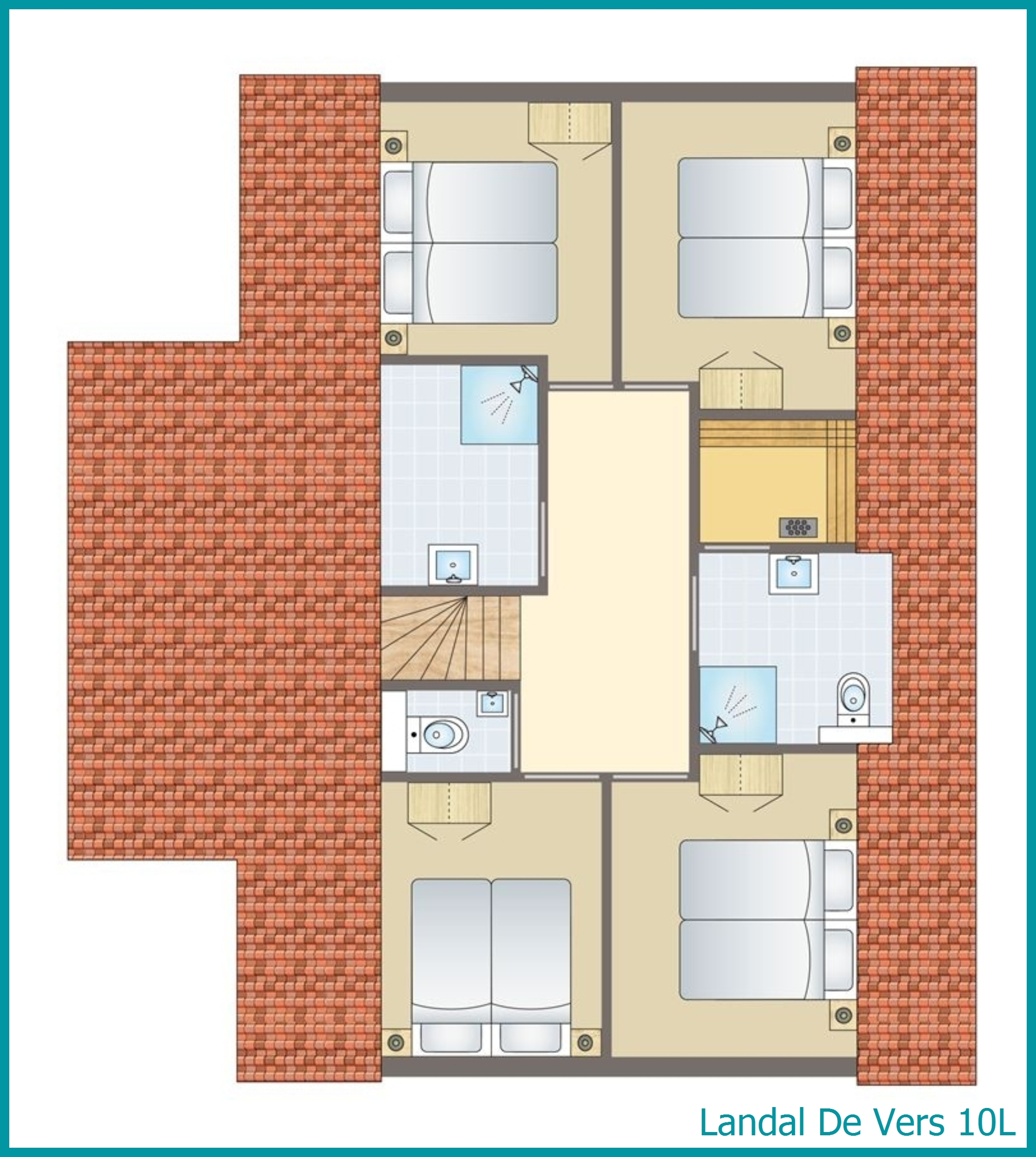 10-person bungalow 10L at De Vers