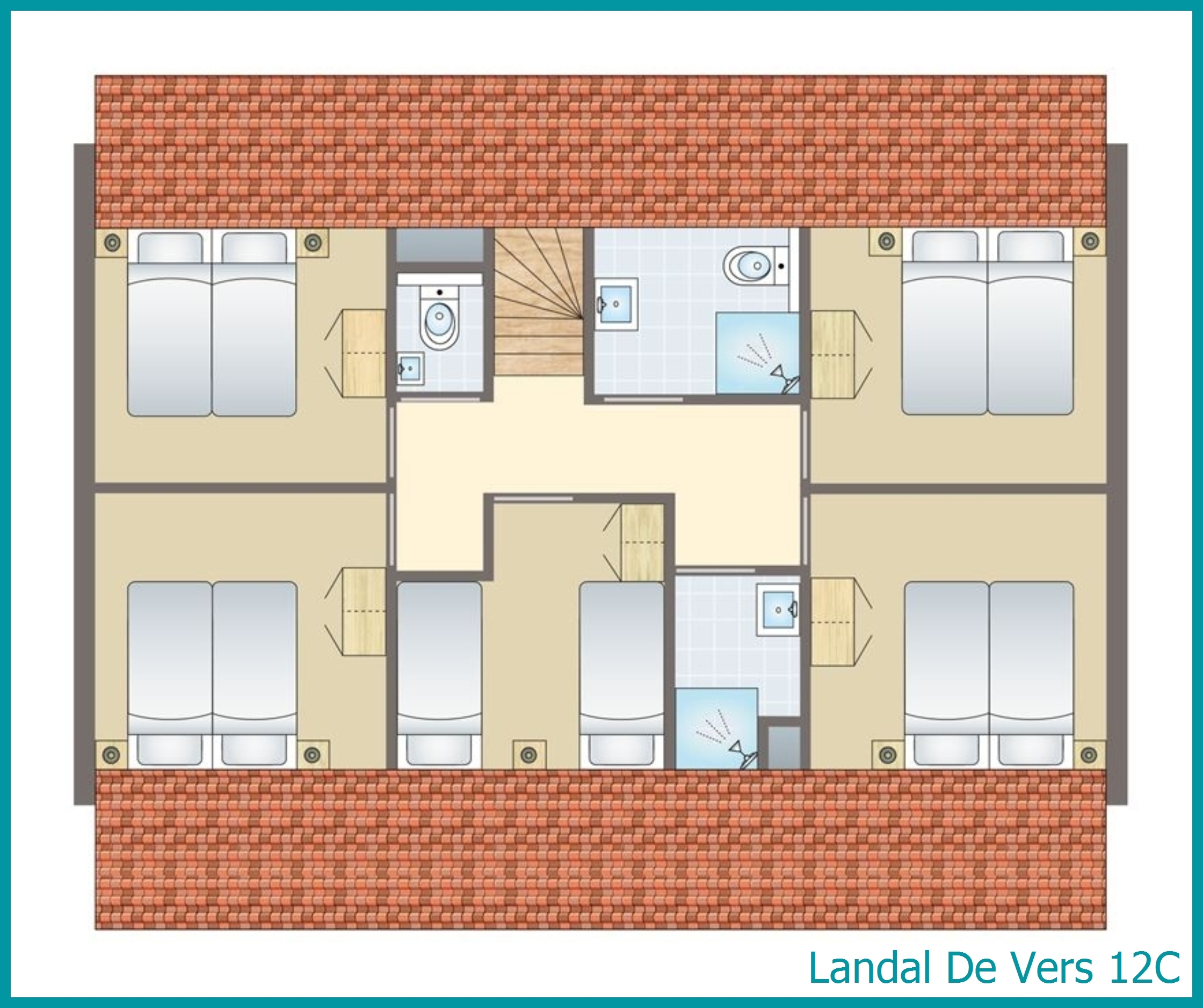 12-person bungalow 12C at De Vers