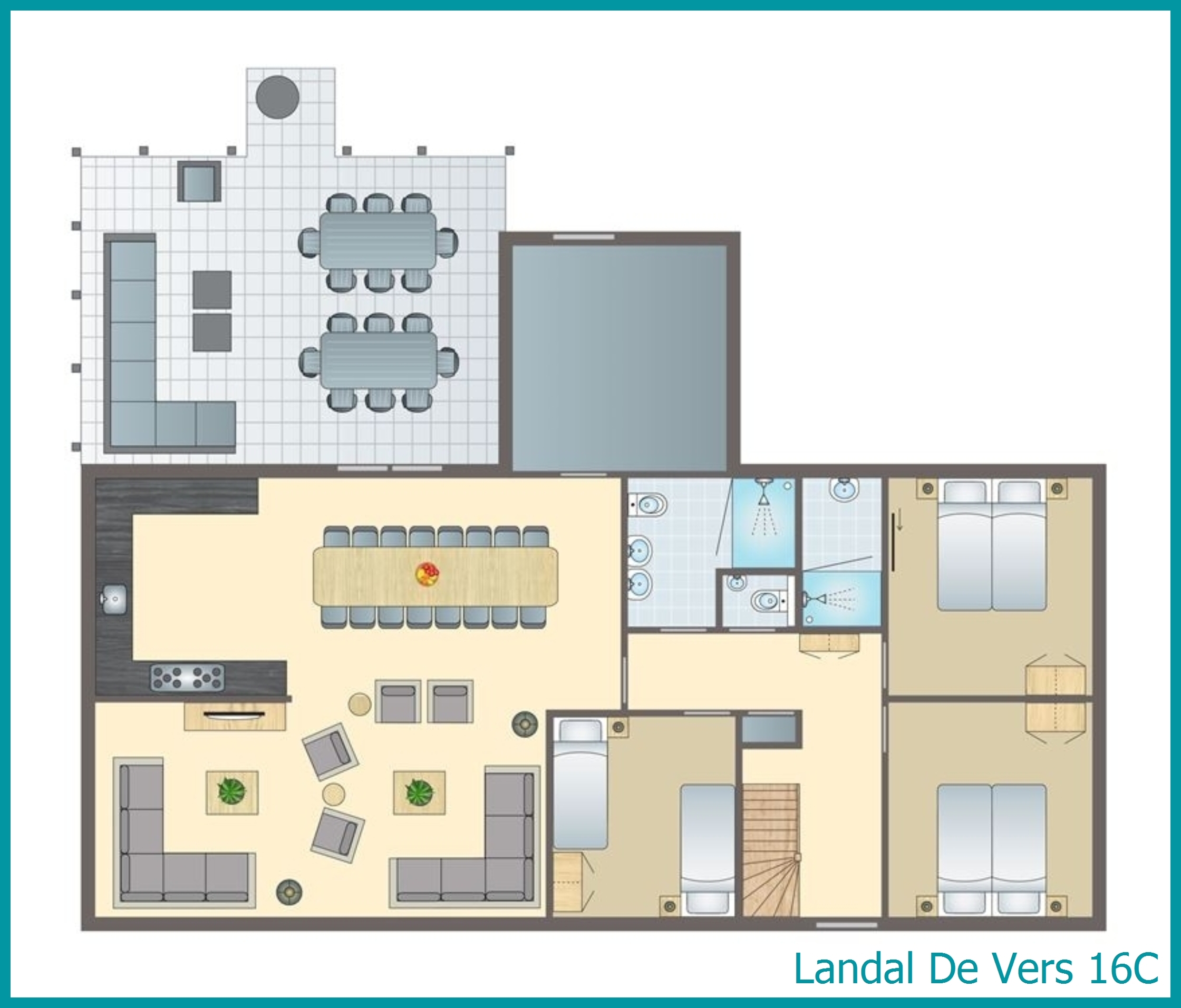 16-person bungalow 16C at De Vers