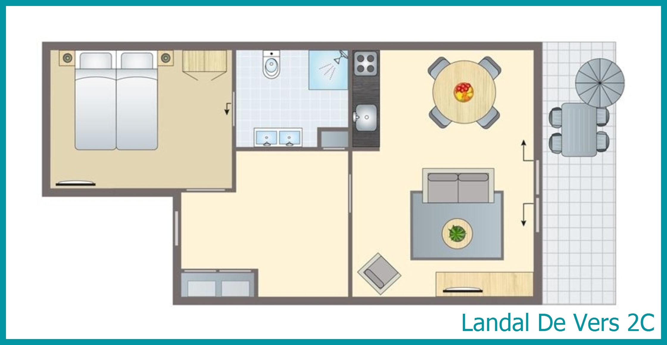 2-person bungalow 2C at De Vers