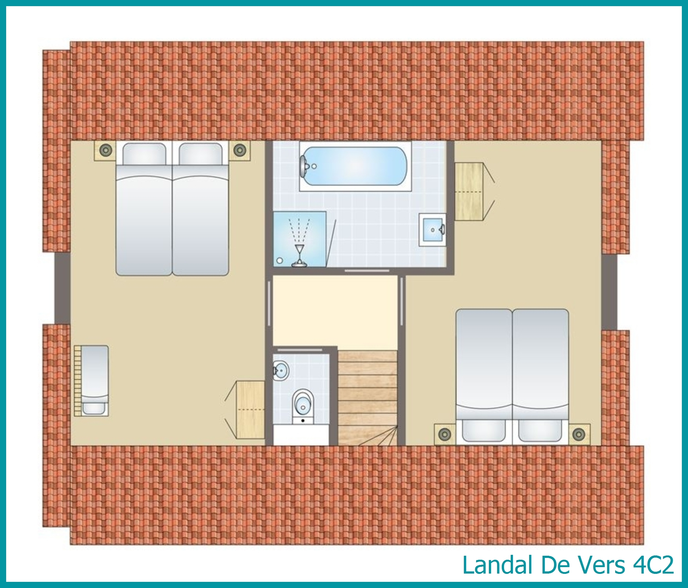 4-person bungalow 4C2 at De Vers