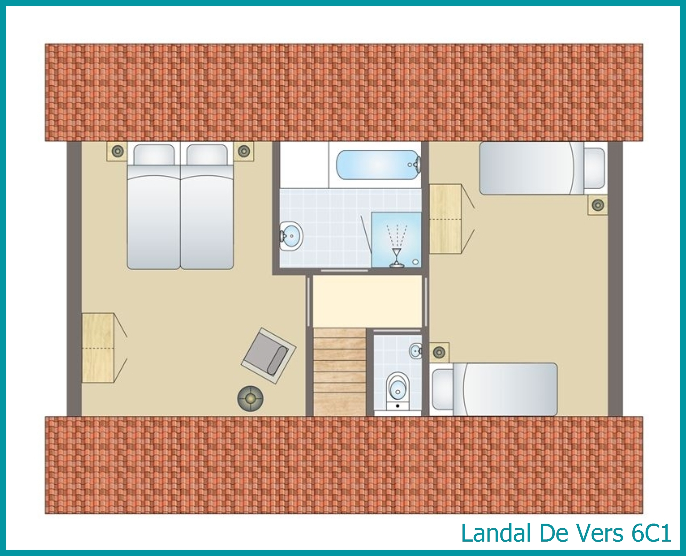 6-person bungalow 6C1 at De Vers