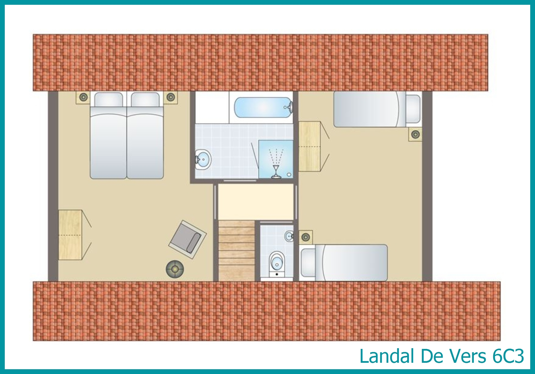 6-person bungalow 6C3 at De Vers