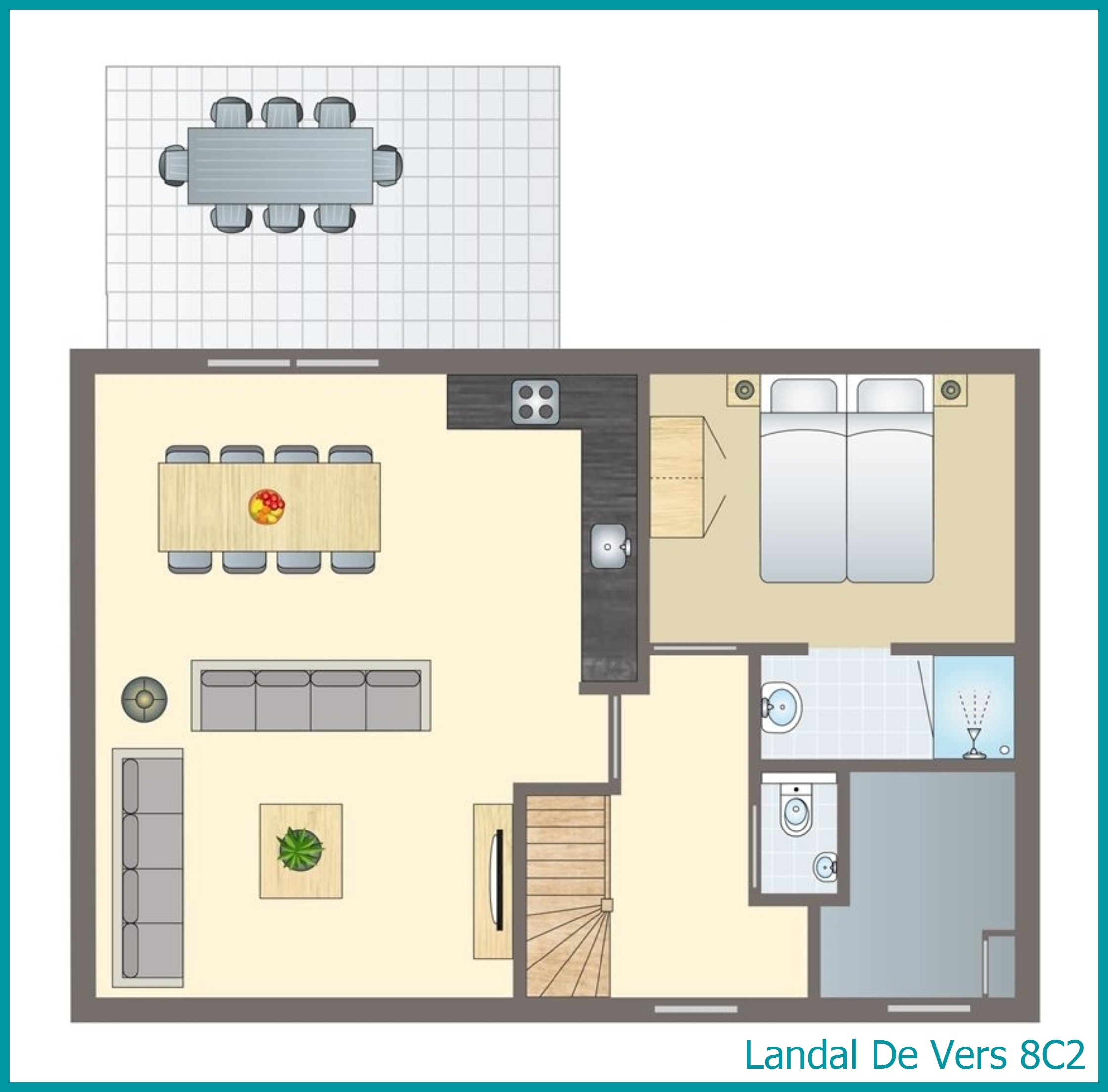 8-person bungalow 8C2 at De Vers