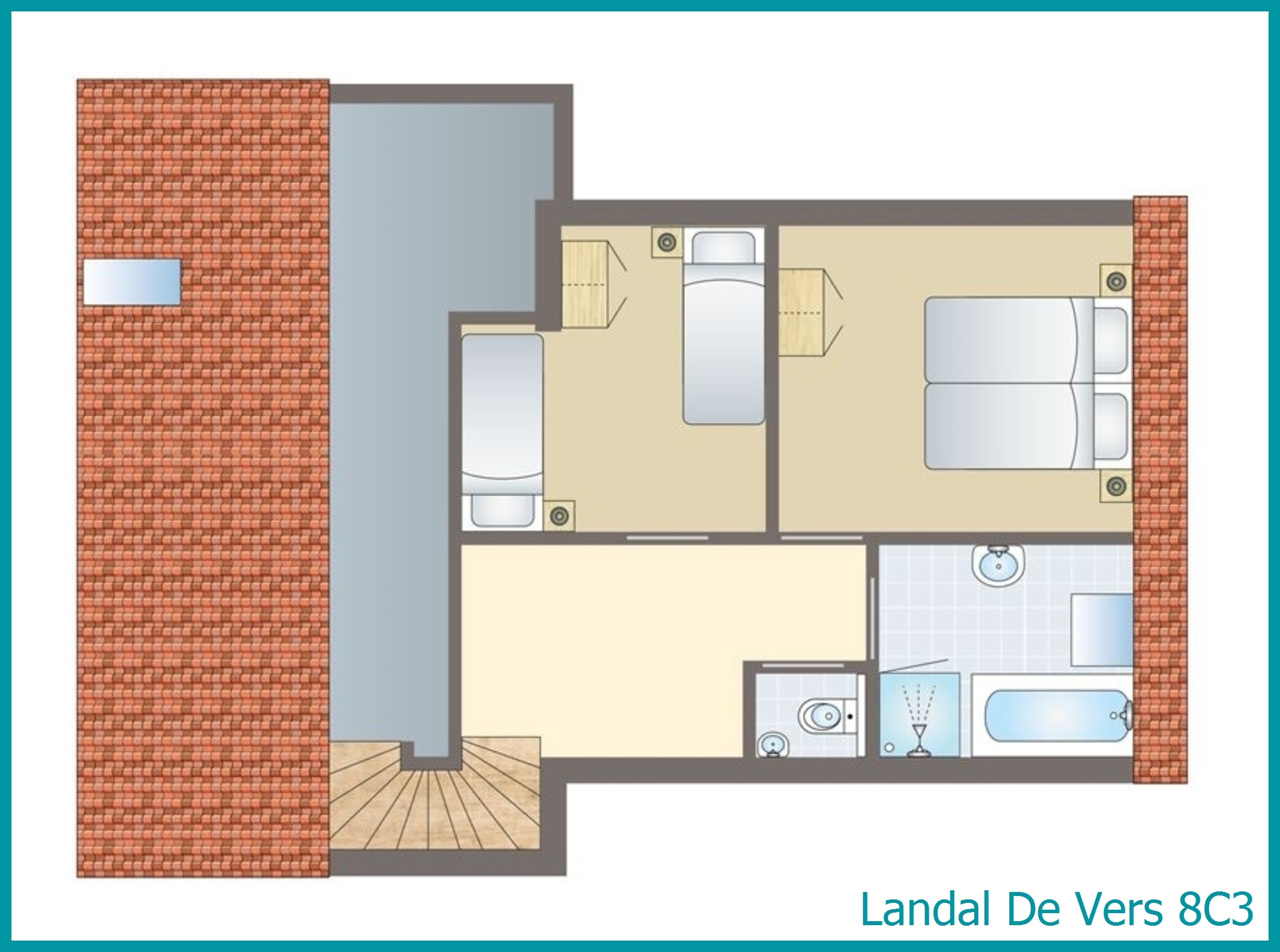 8-person bungalow 8C3 at De Vers