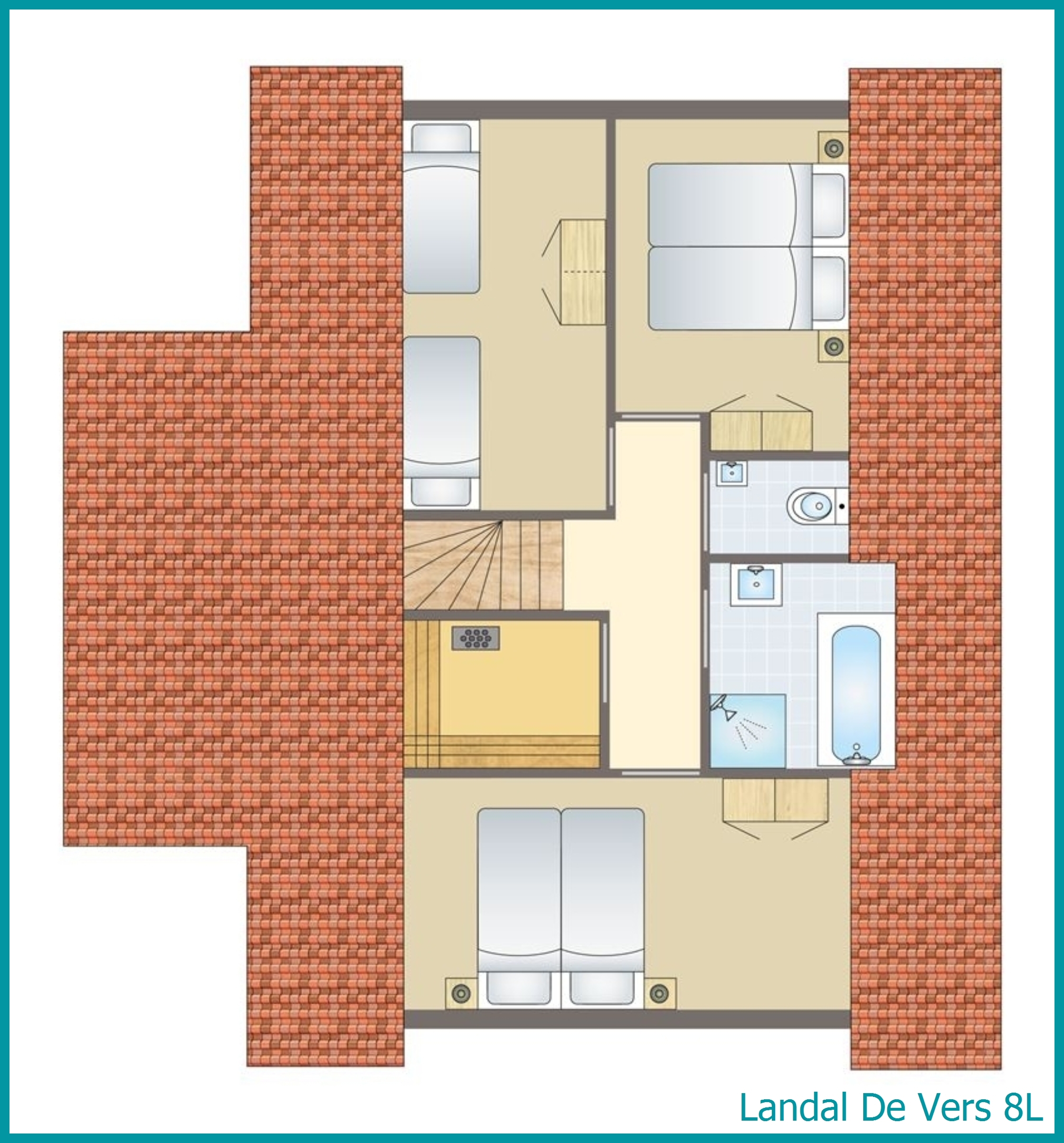 8-person bungalow 8L at De Vers