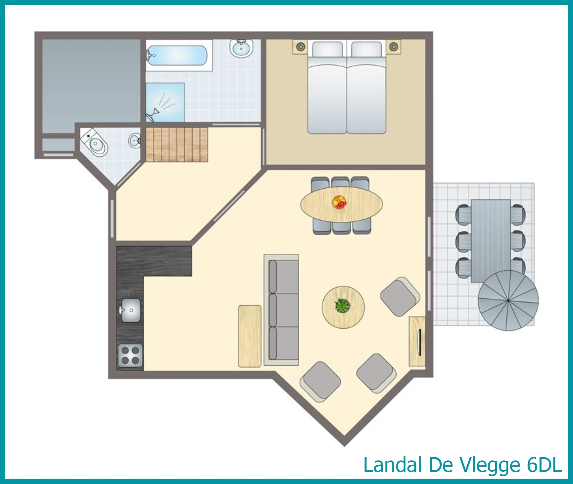 6-person bungalow 6DL at De Vlegge