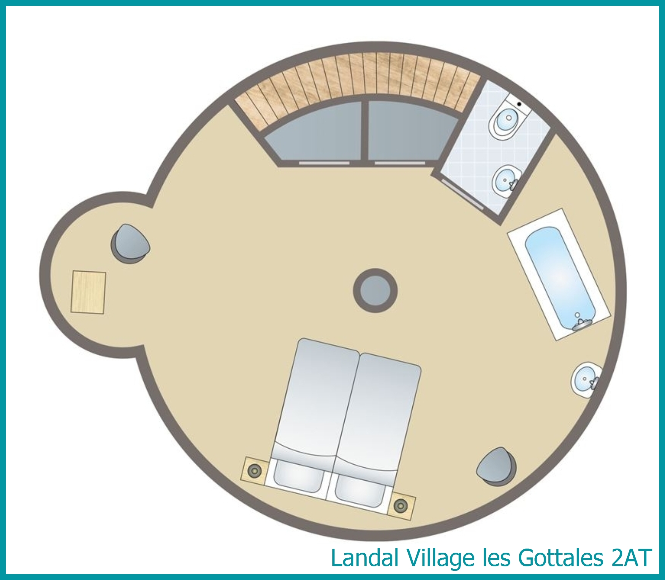 2-person tower 2AT at Village les Gottales