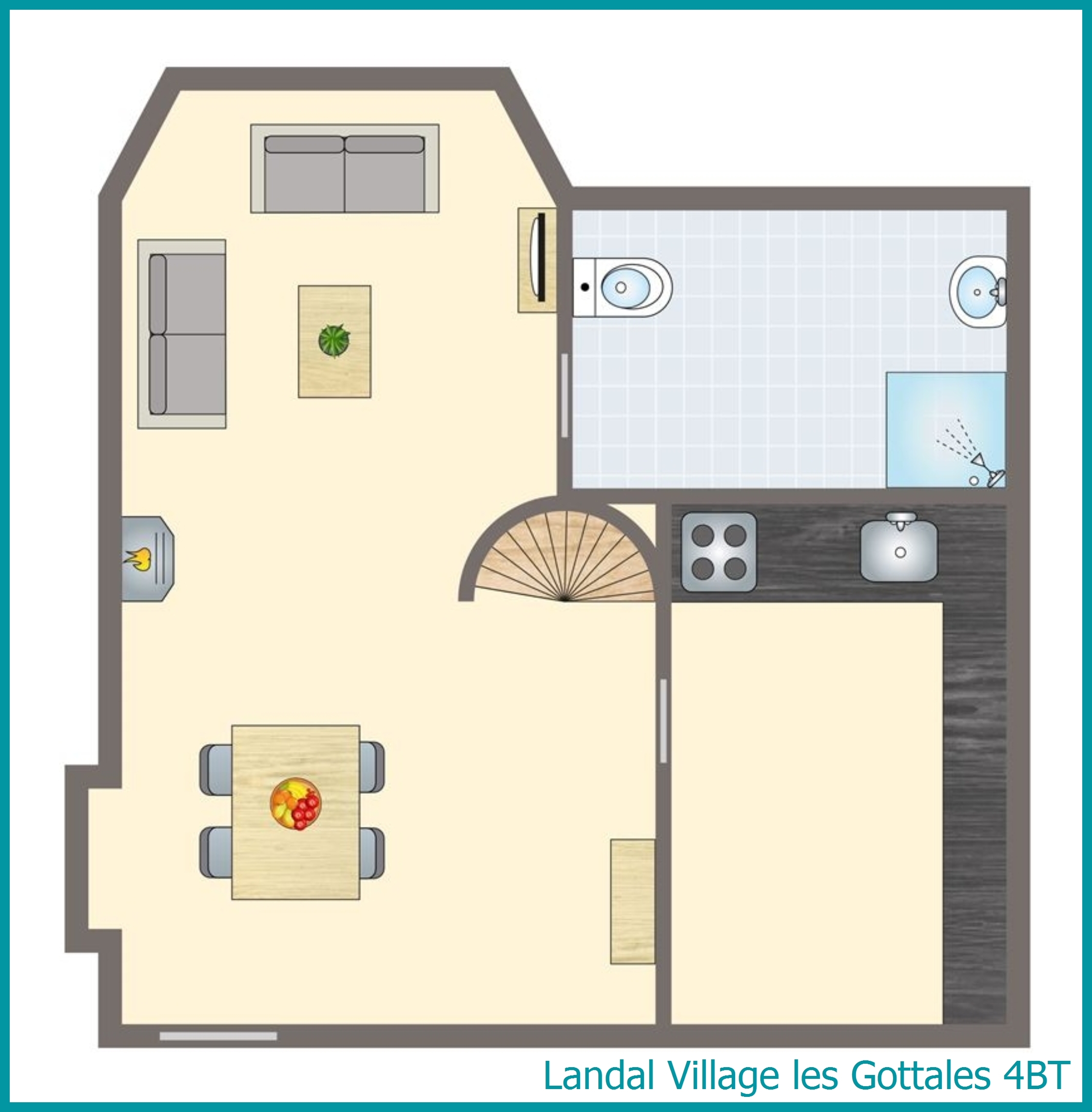 4-person tower 4BT at Village les Gottales