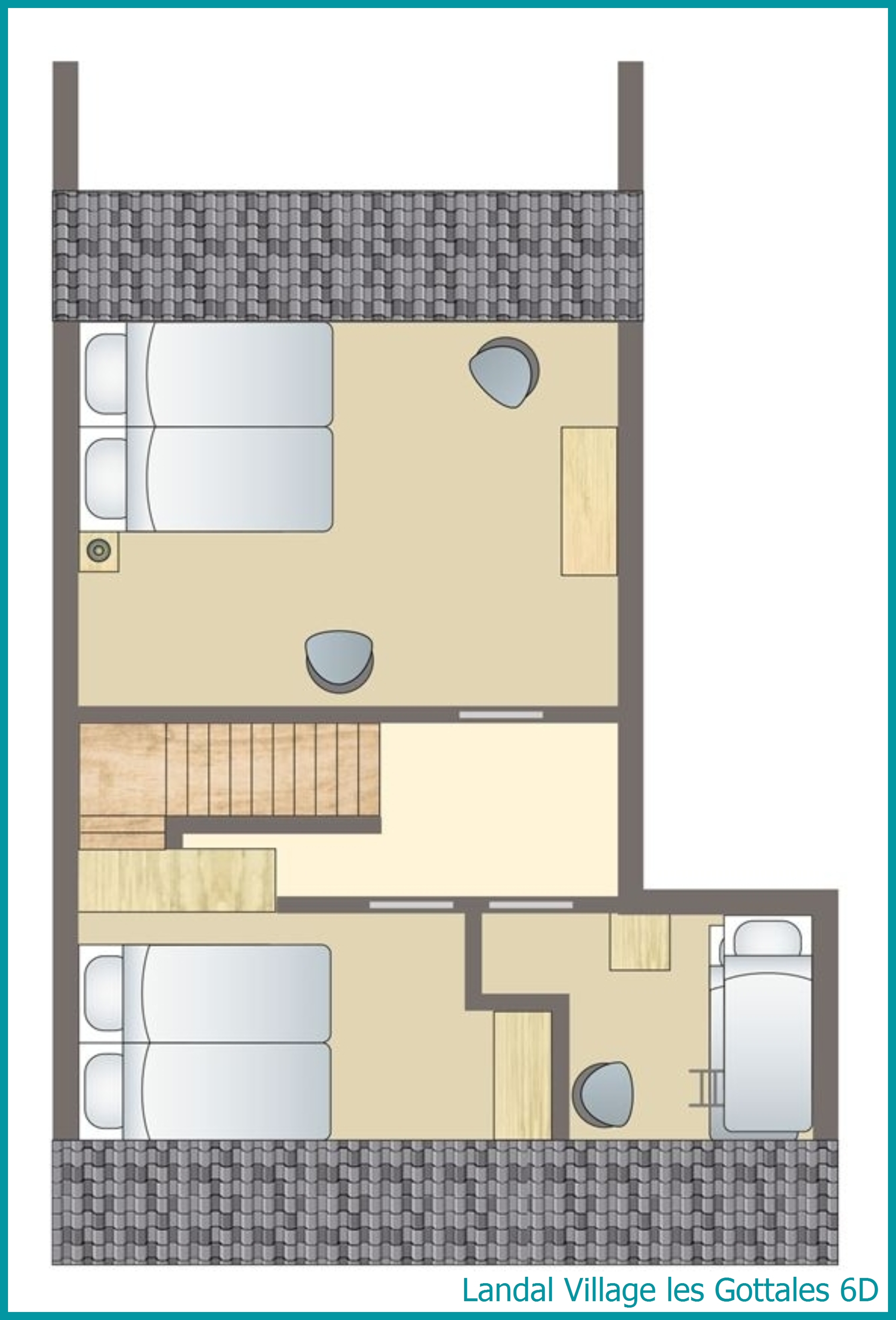6-person bungalow 6D at Village les Gottales