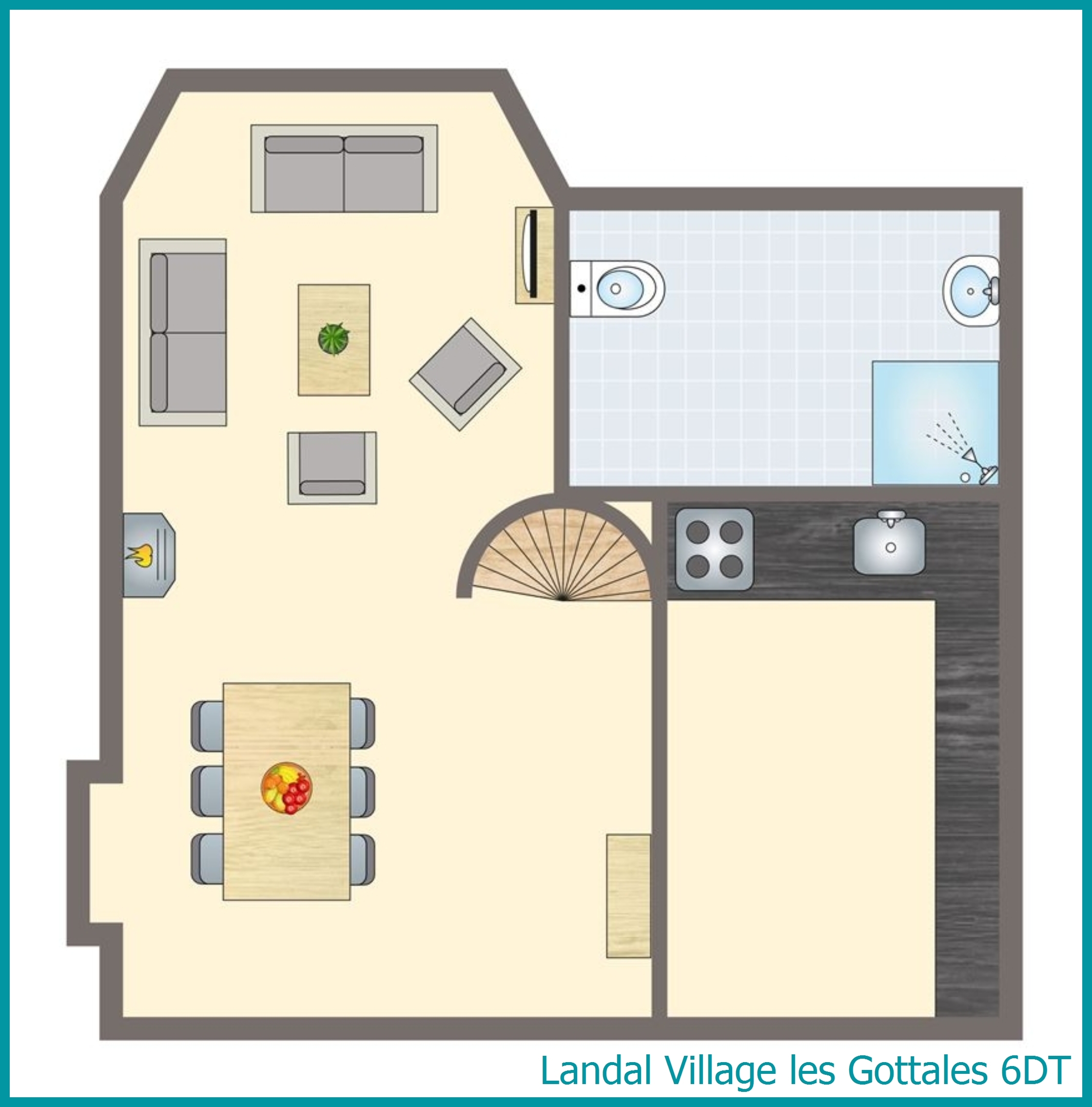 6-person tower 6DT at Village les Gottales