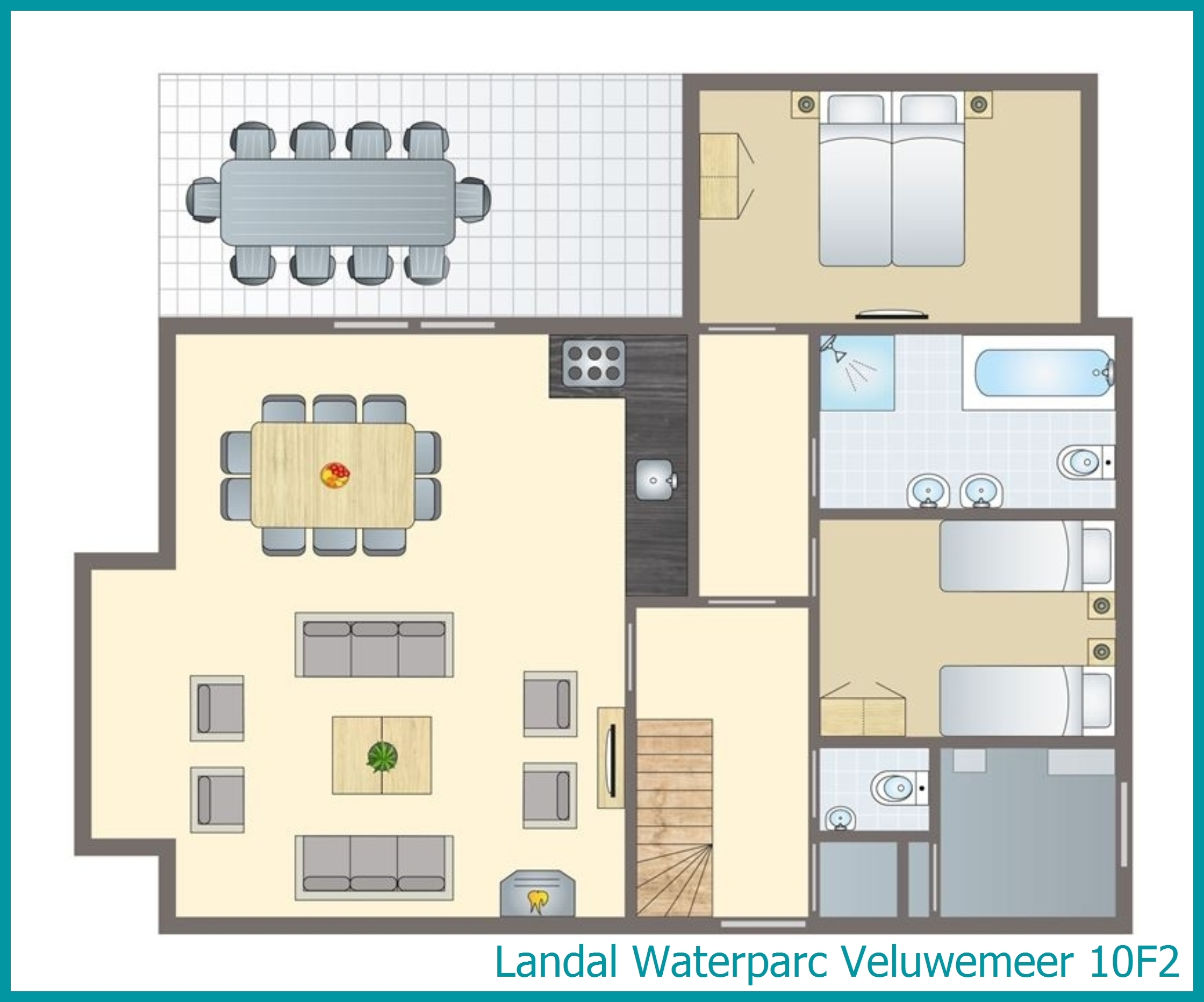 10-person villa 10F2 at Waterparc Veluwemeer