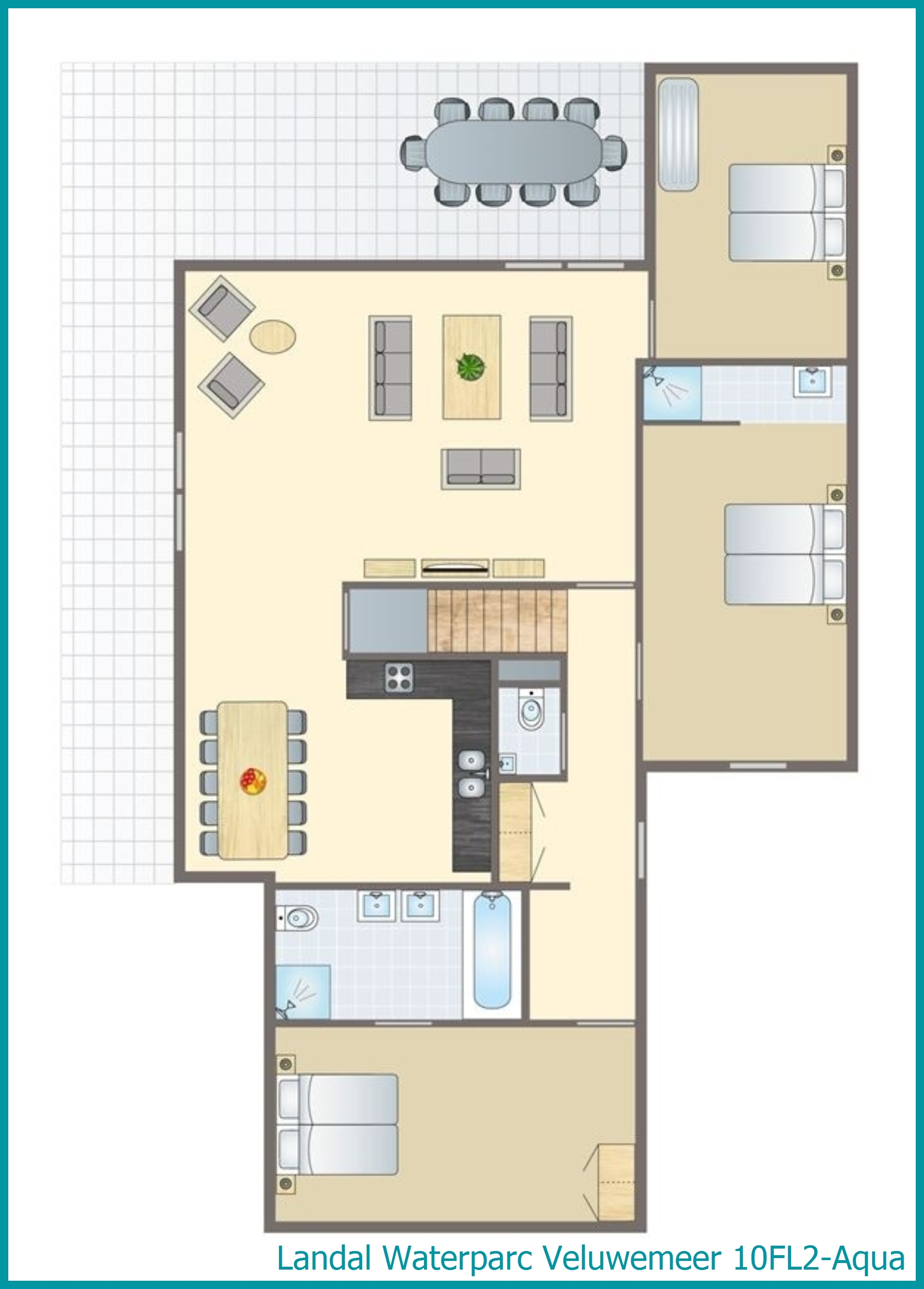 10-person villa 10FL2-Aqua at Waterparc Veluwemeer