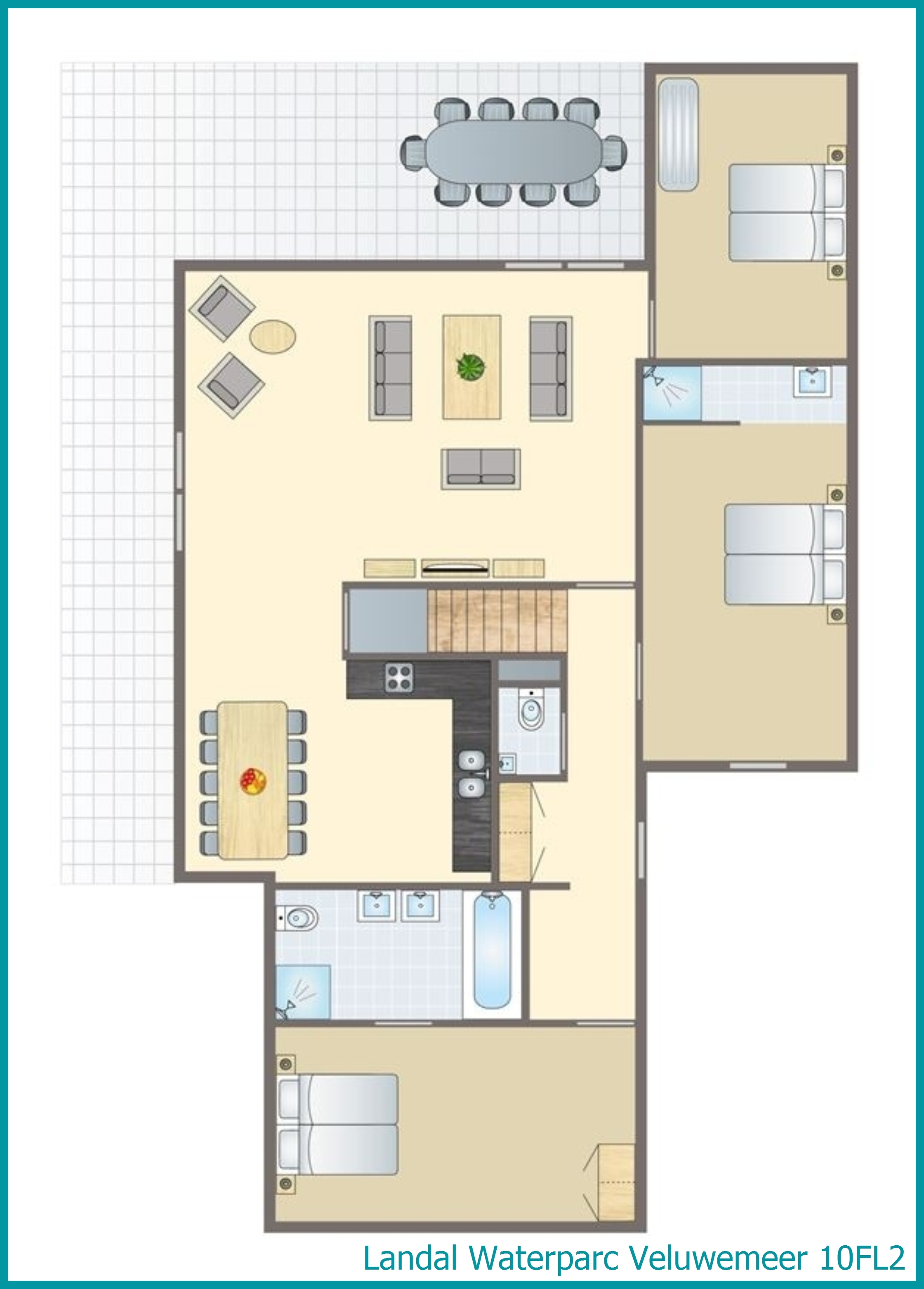 10-person villa 10FL2 at Waterparc Veluwemeer