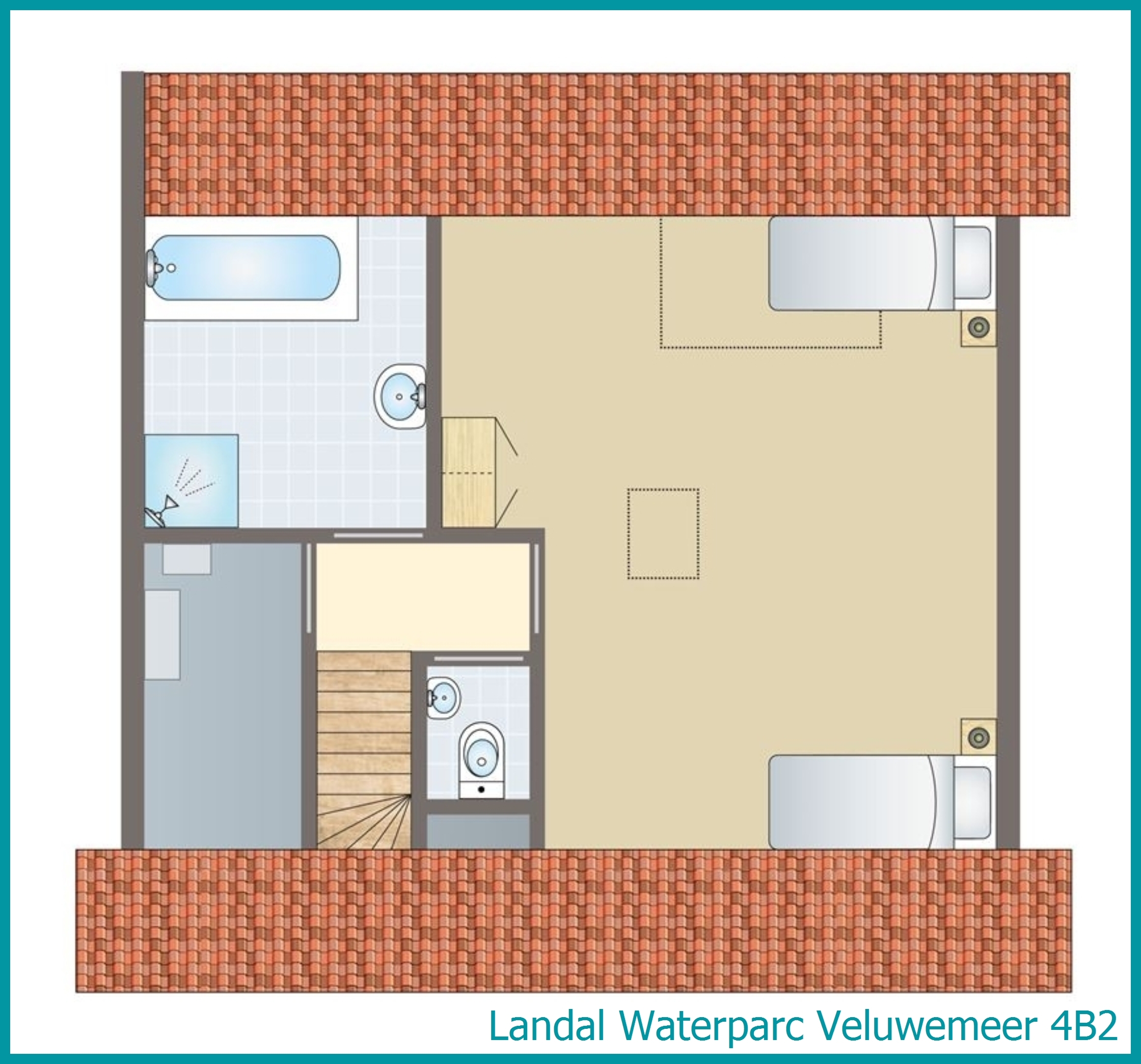 4-person bungalow 4B2 at Waterparc Veluwemeer